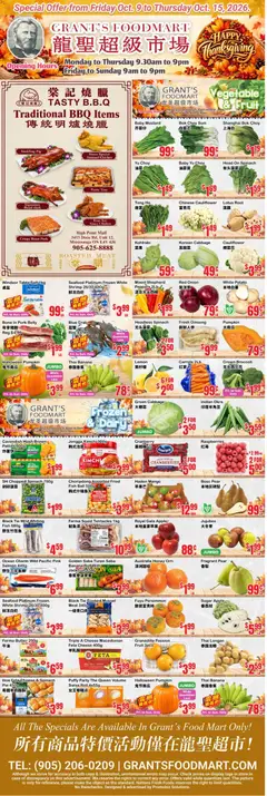 Preview of Oceans weekly flyer - Grant’s Foodmart from shop Oceans valid from Oct 9, 2026