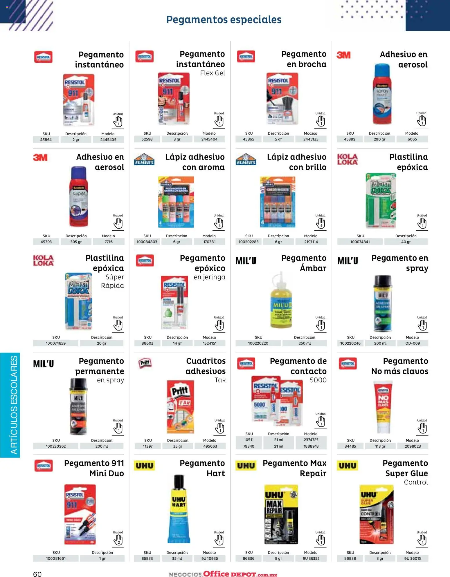 Nuevas ofertas de Office Depot válidas en toda la República Mexicana desde el 12/01/2026. ¡Encuentra las mejores ofertas en Office Depot catálogo 2026! | Página: 62 | Productos: Brillo, Pegamento