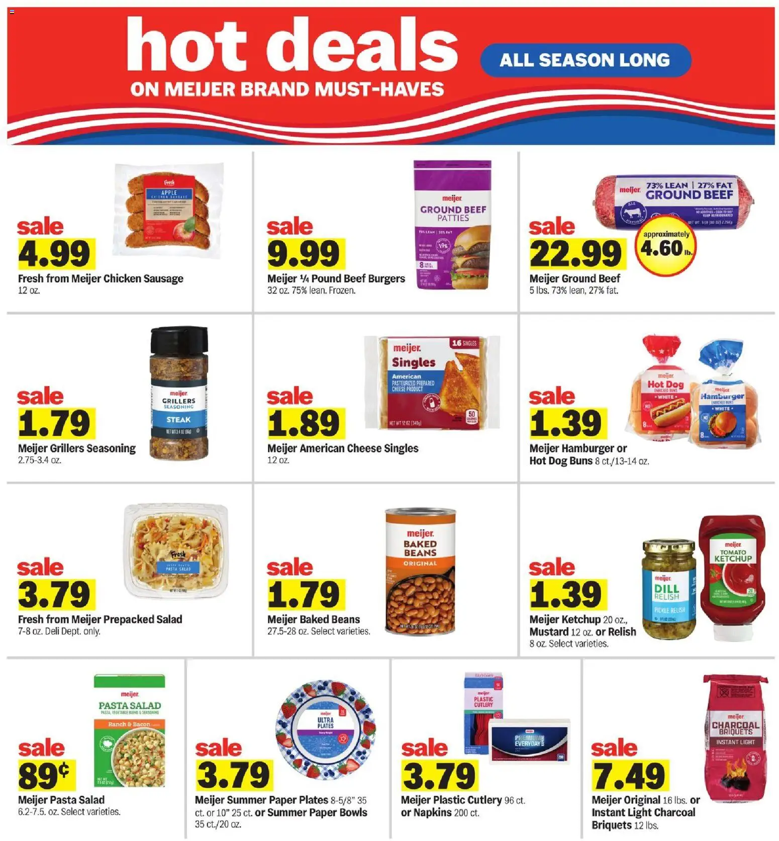Meijer Weekly Ad - MI - valid from 13.05.2026 | Page: 29 | Products: Cheese, Pasta, Ketchup, Sausage