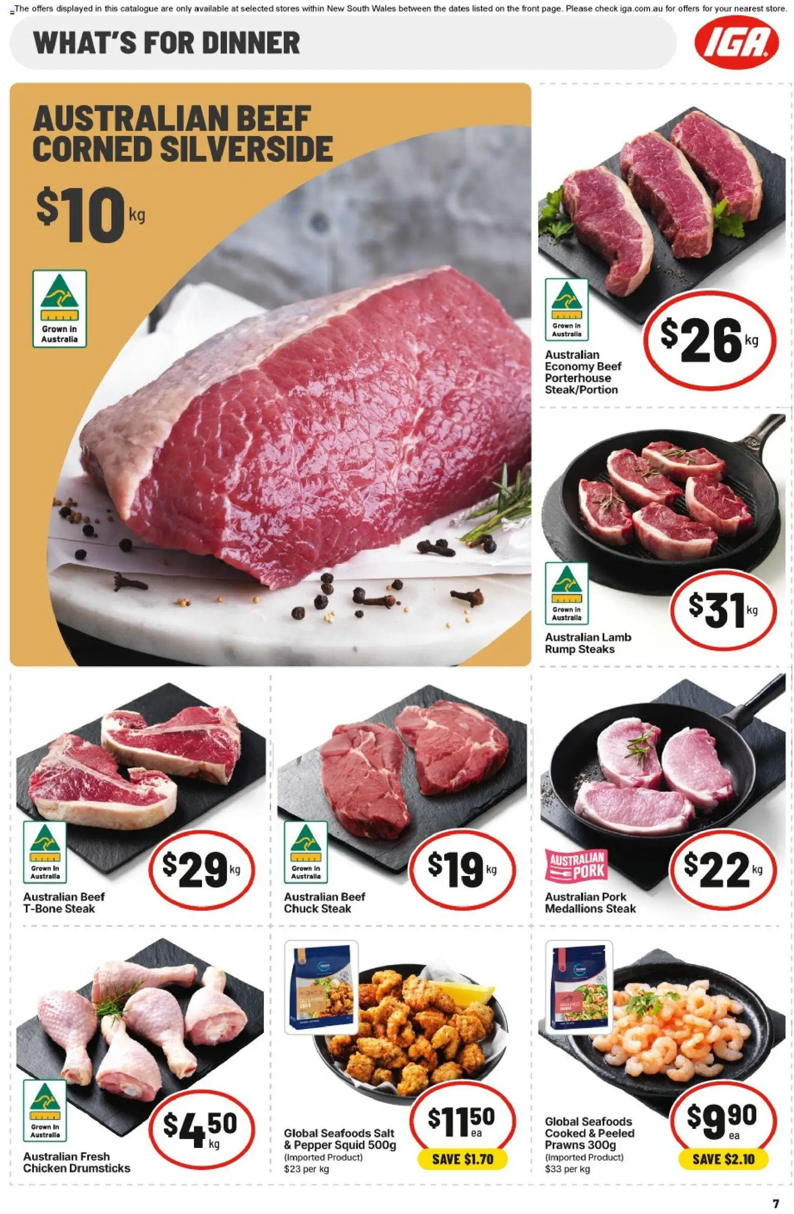 IGA catalogue - valid from 17.06.2026 | Page: 7 | Products: Pork, Beef, Prawns, Pepper