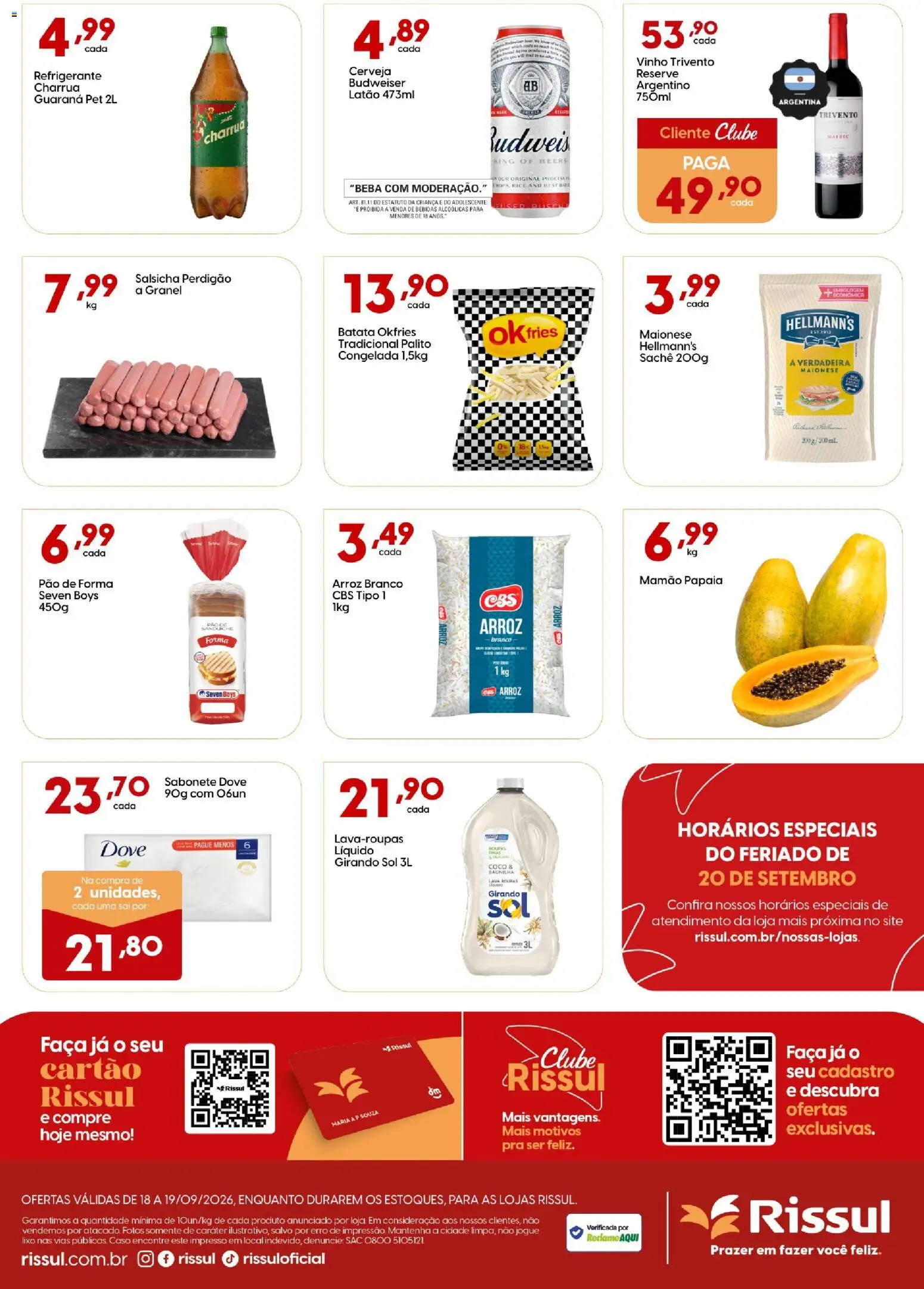 Rissul Folheto - válido de 18/09/2026 | Página: 2 | Produtos: Baunilha, Guaraná, Mamão, Batata