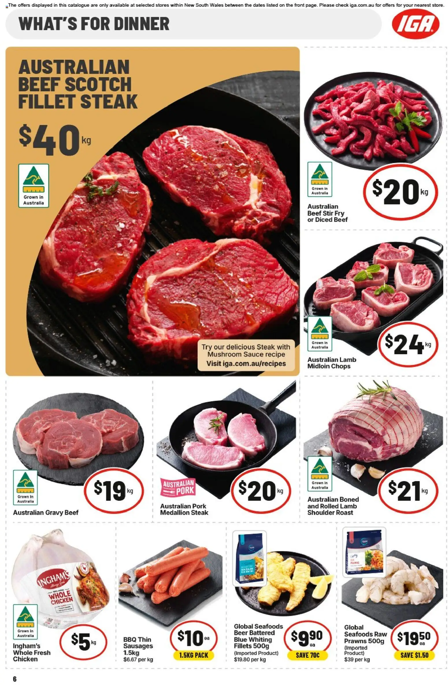 IGA catalogue - valid from 05/08/2026 | Page: 7 | Products: Lamb, Beef, Steak, Sauce