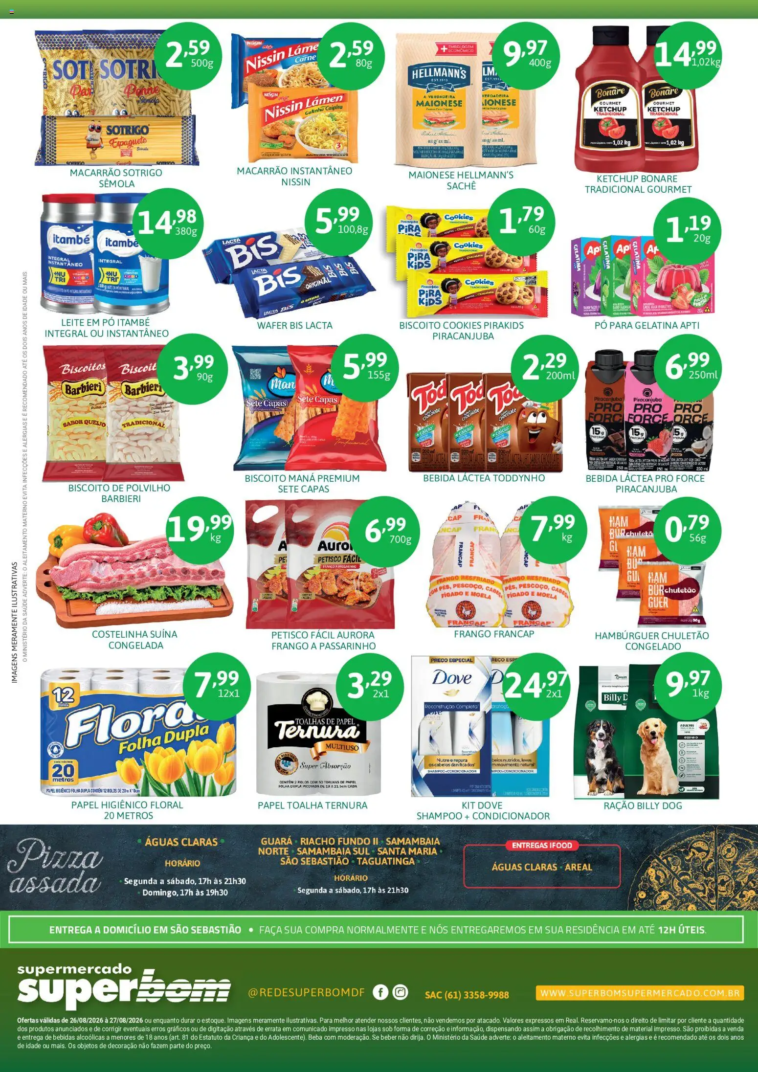Superbom Folheto - válido de 26/08/2026 | Página: 2 | Produtos: Carne, Chuletão, Macarrão instantâneo, Papel higiênico