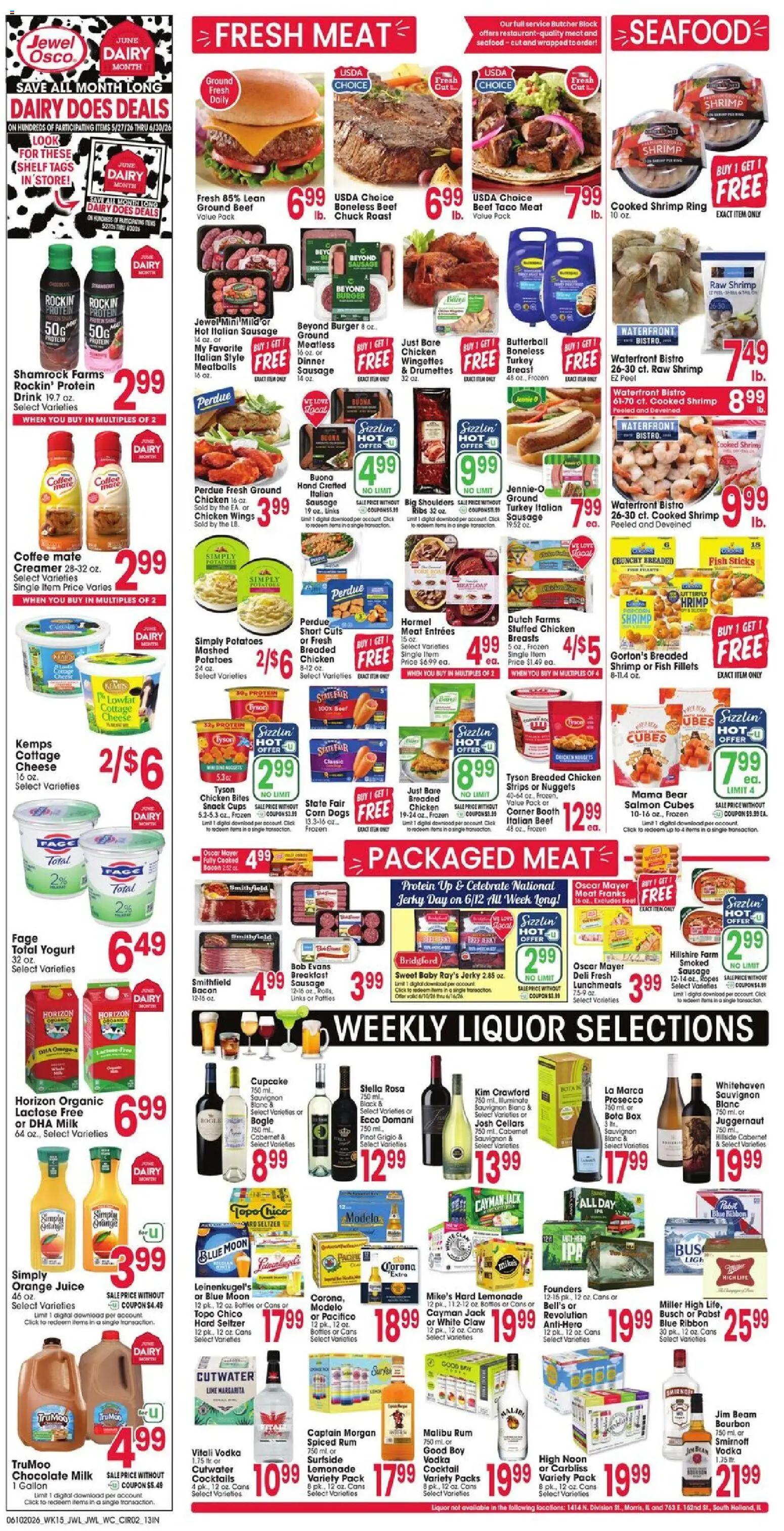 Jewel Osco Weekly Ad - IN - valid from 10.06.2026 | Page: 2 | Products: Chocolate, Seafood, Lime, Cupcake