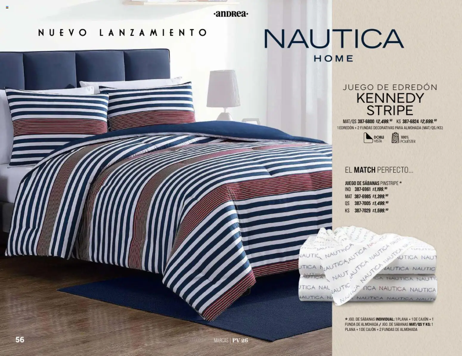 Nuevas ofertas de Andrea válidas en toda la República Mexicana desde el 25/01/2026. ¡Encuentra las mejores ofertas en Andrea catálogo Home! | Página: 56 | Productos: Juego, Funda, Funda de almohada, Almohada