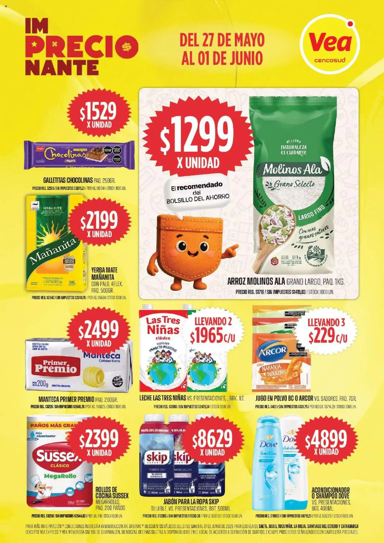 Vea ofertas │ válido desde el 27.05.2026 | Página: 1 | Productos: Galletitas, Shampoo, Jabón, Arroz