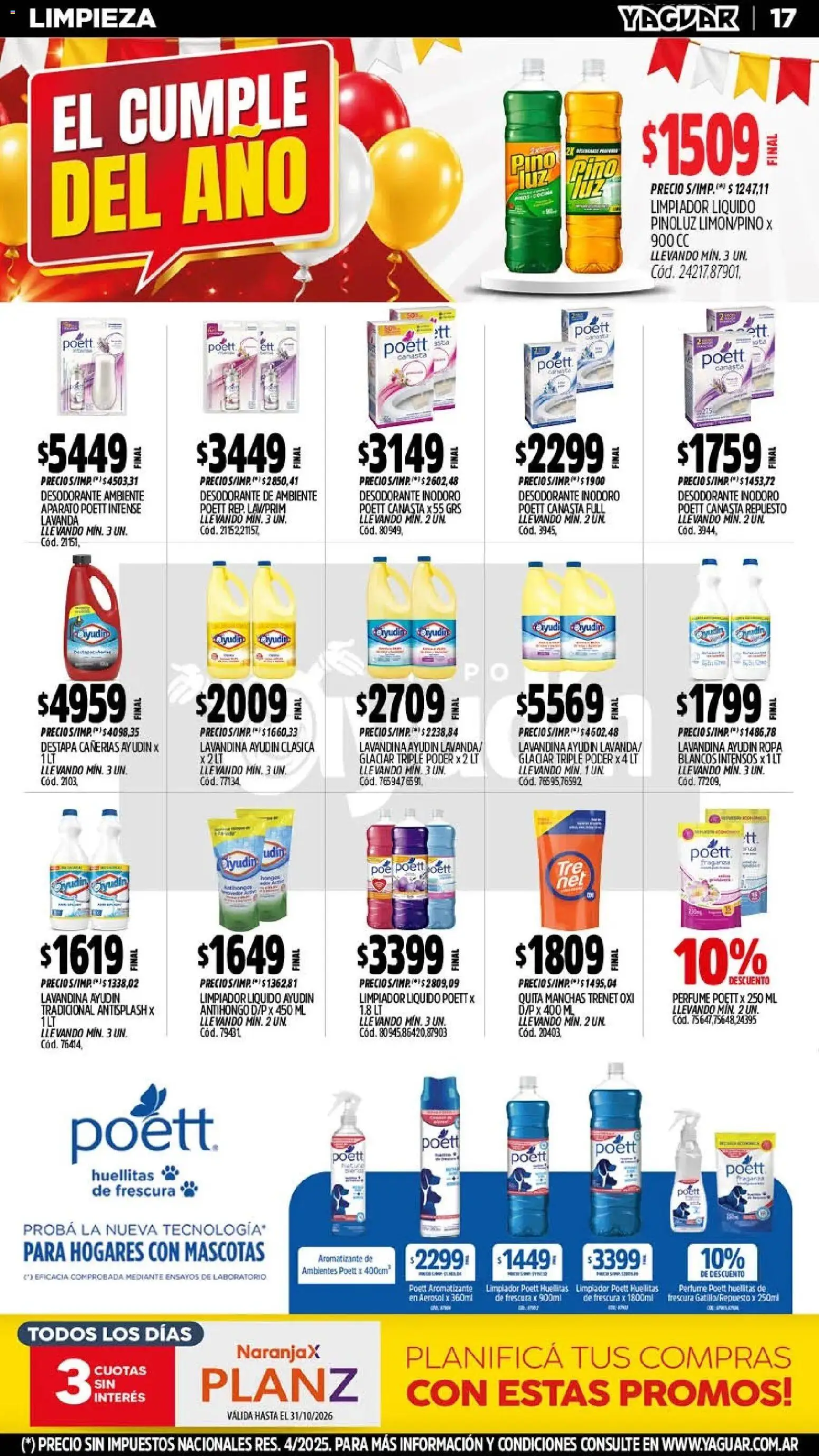 Yaguar - Oferta Semanal Mendoza │ válido desde el 26/10/2026 | Página: 18