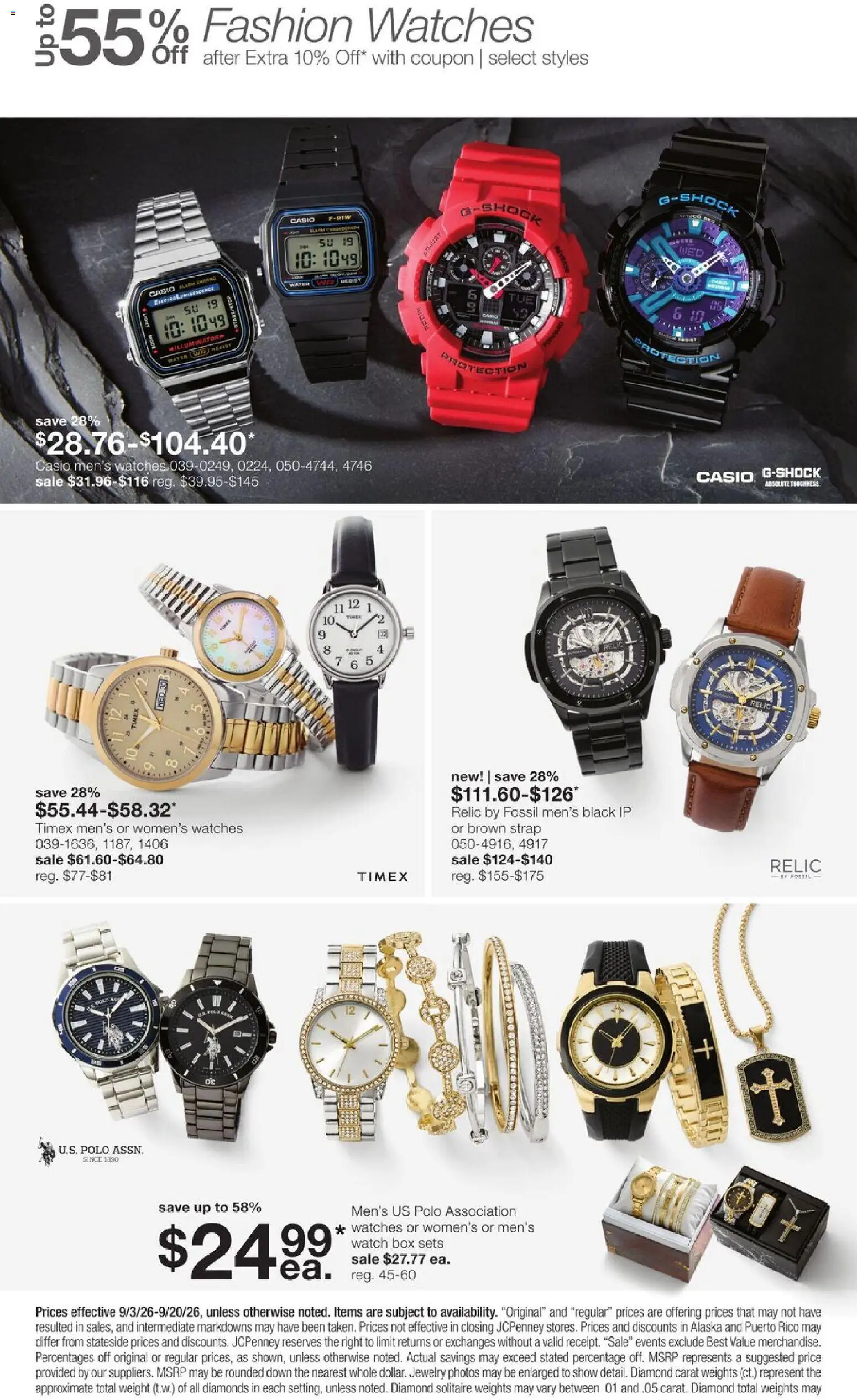 JCPenney Jewelry Sale - valid from 09/03/2026 | Page: 47 | Products: Box, Watches, Shock, Weight