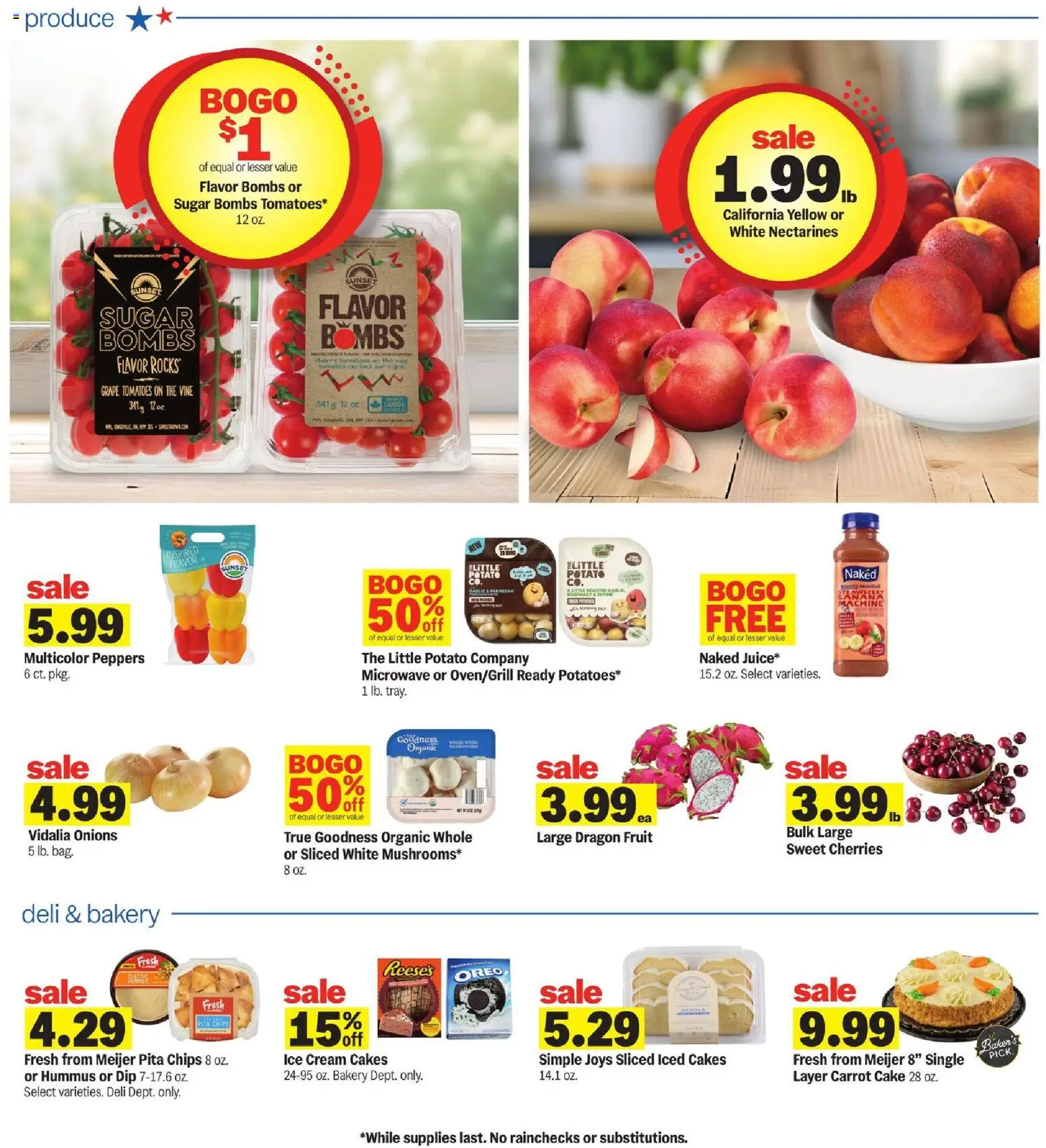 Meijer Weekly Ad - valid from 07/08/2026 | Page: 6 | Products: Microwave, Carrot, Cream, Sugar