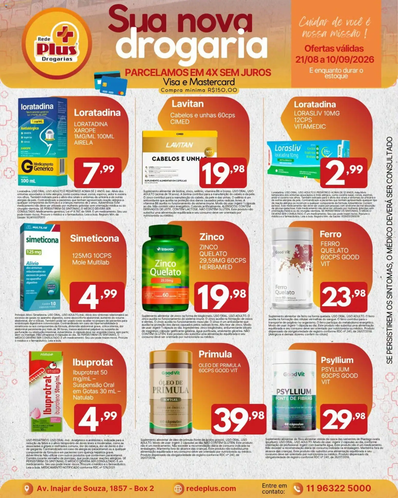Rede Plus Supermercados Folheto - válido de 21/08/2026 | Página: 3 | Produtos: Cápsulas, Suspensão, Massa, Água