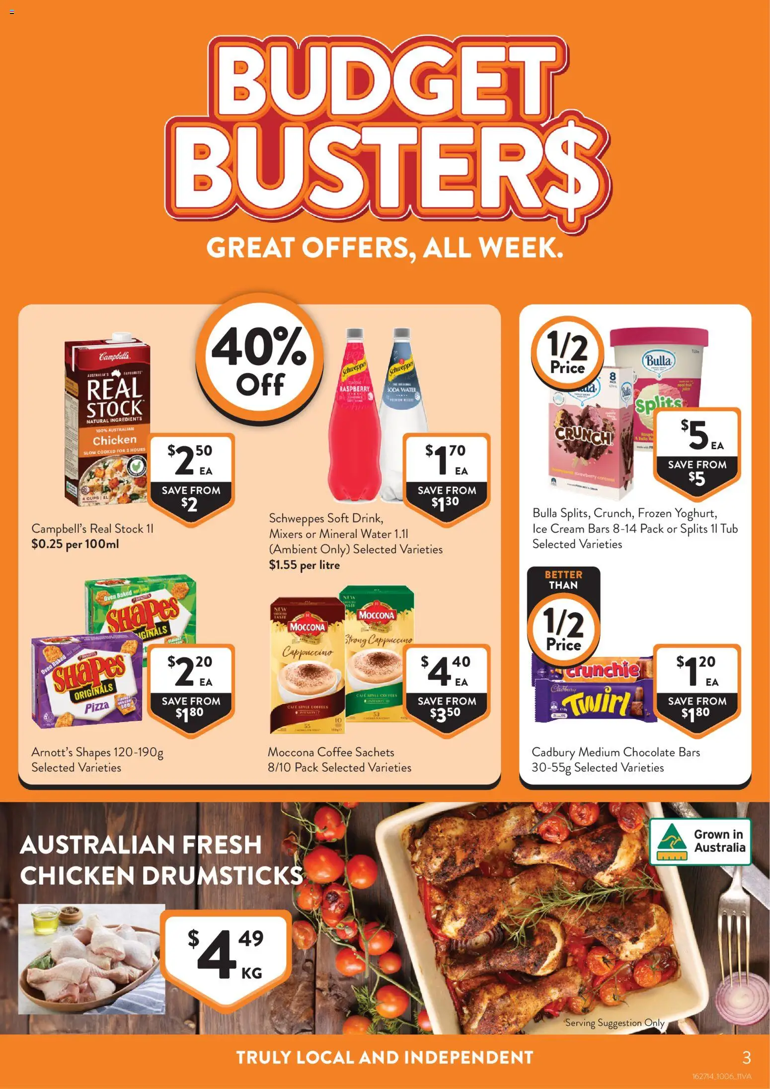 Foodworks catalogue - valid from 03.06.2026 | Page: 3 | Products: Pizza, Cream, Water, Oven