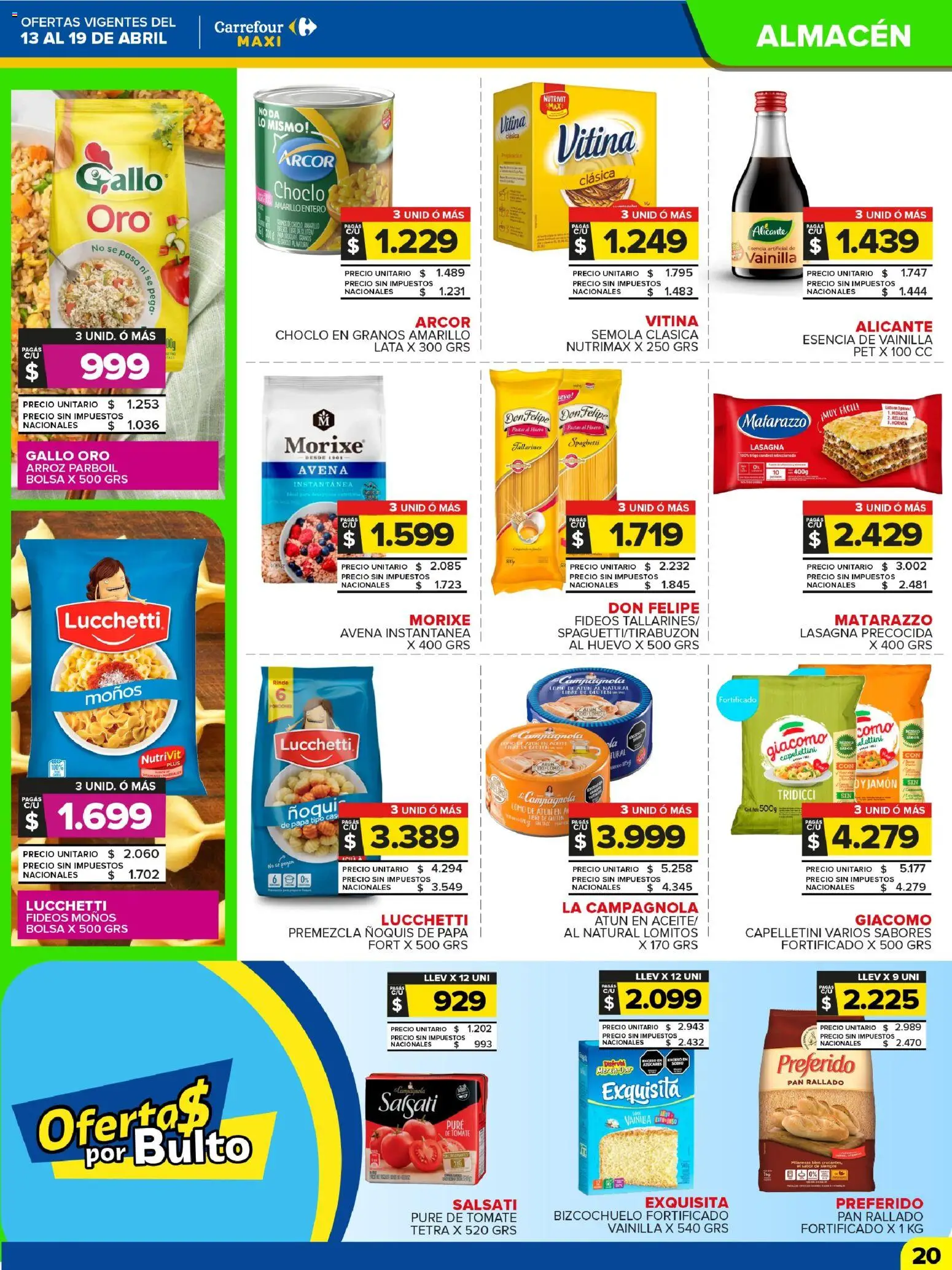 Carrefour Maxi catálogo │ válido desde el 13.04.2026 | Página: 20 | Productos: Choclo, Papa, Huevo, Arroz
