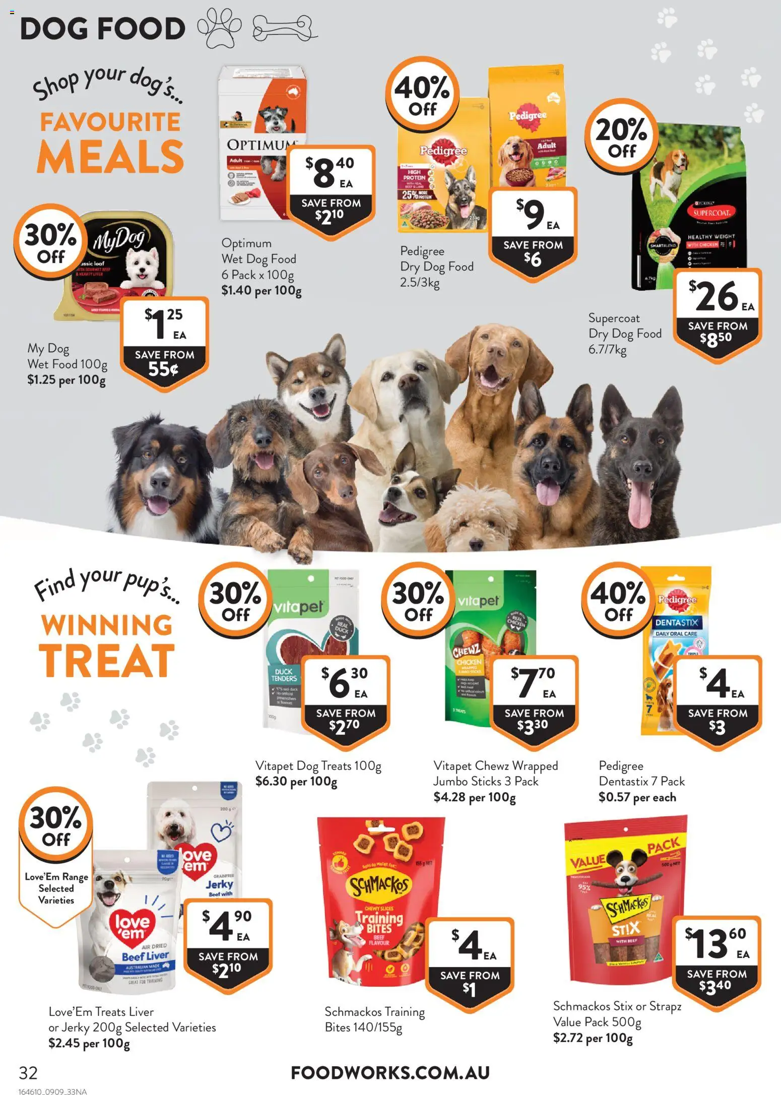 Foodworks catalogue - valid from 09/09/2026 | Page: 32 | Products: Food, Duck, Dog food, Weight