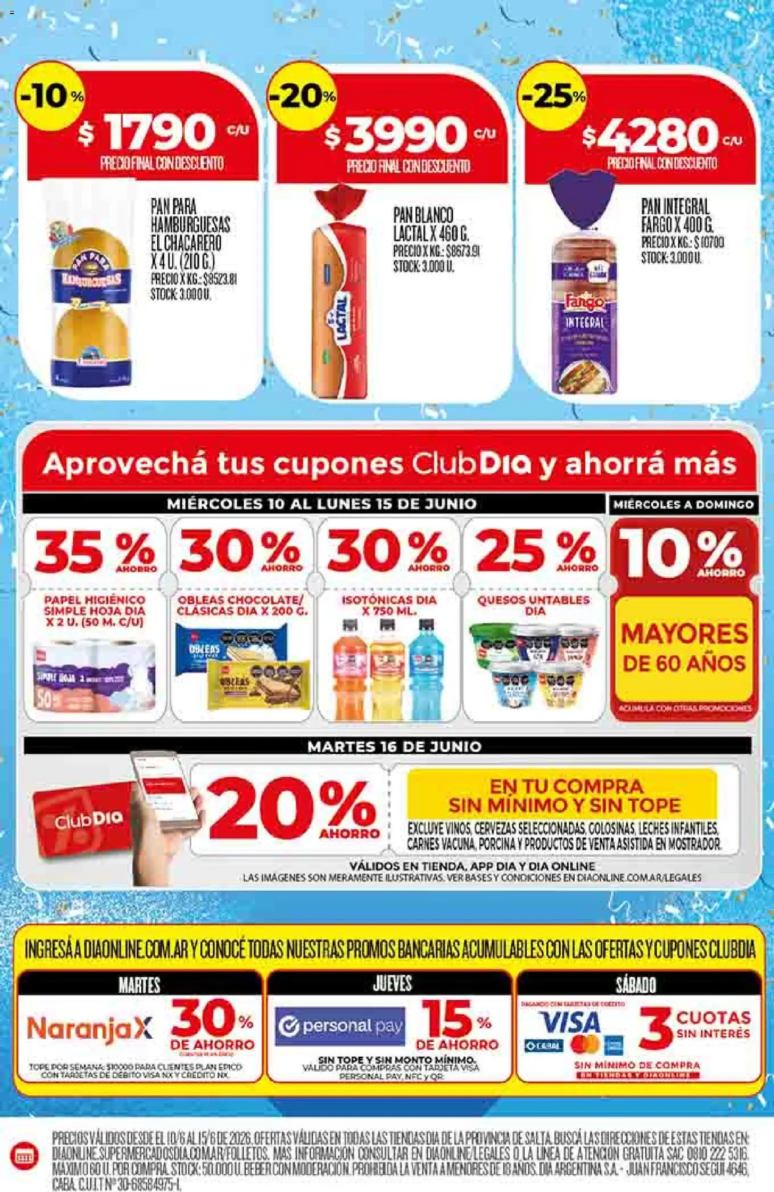 Dia - Ofertas - Salta y Jujuy │ válido desde el 10.06.2026 | Página: 4 | Productos: Papel higiénico, Pan