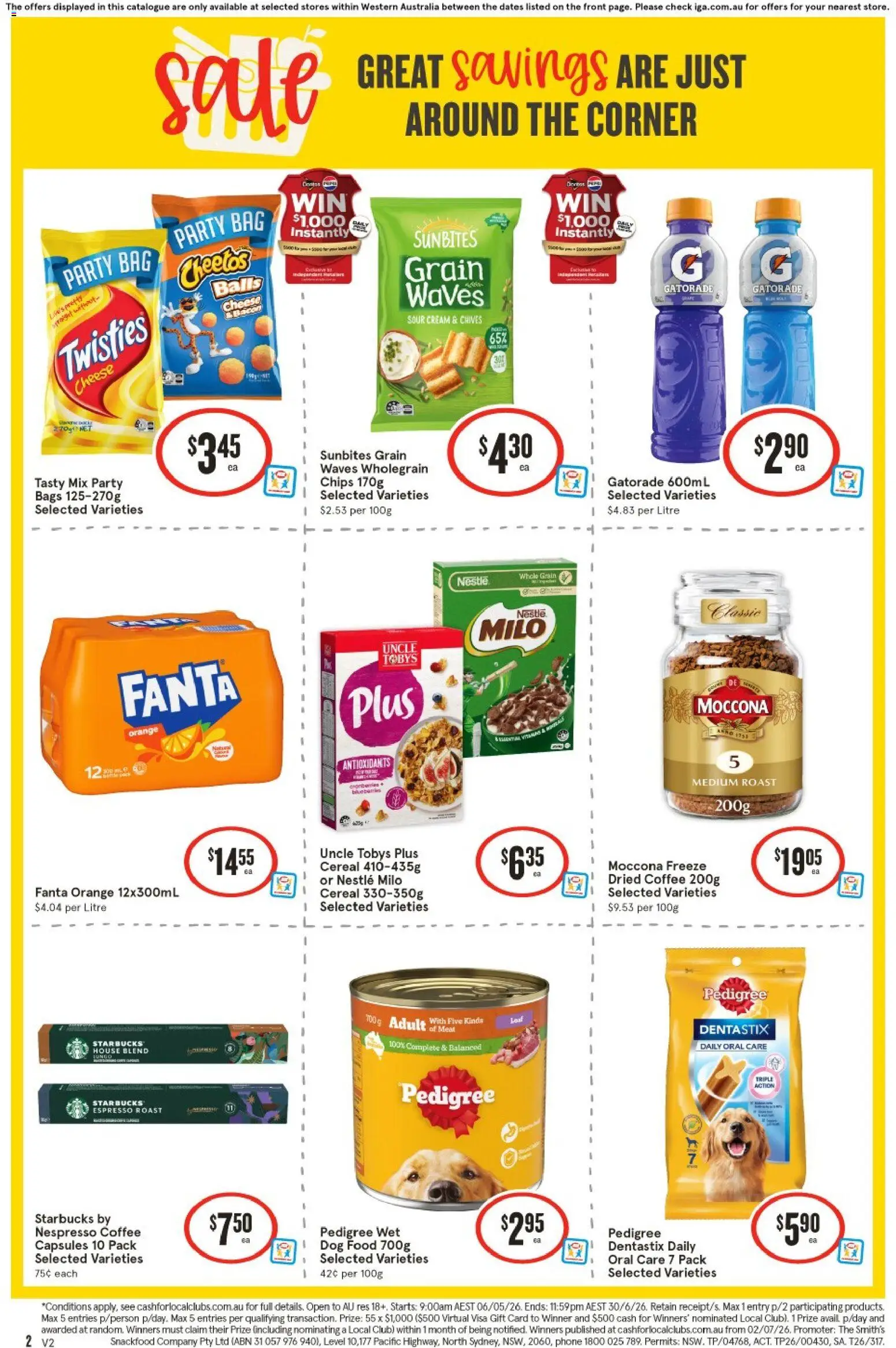 IGA catalogue - valid from 10.06.2026 | Page: 3 | Products: Coffee, Sour cream, Cereal, Chips