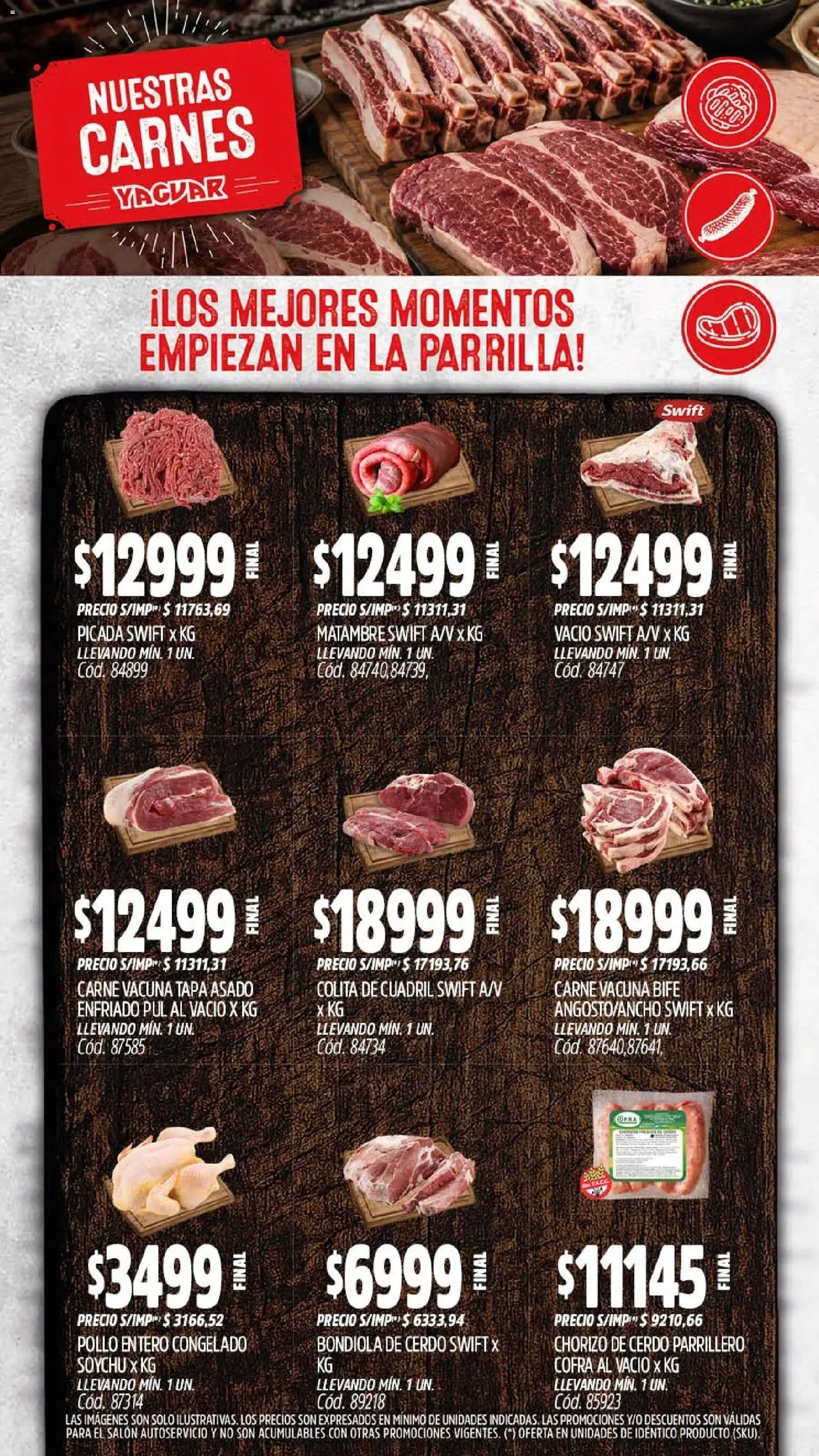 Yaguar - Oferta Semanal Misiones │ válido desde el 03/08/2026 | Página: 7 | Productos: Parrilla, Pollo, Chorizo, Cerdo