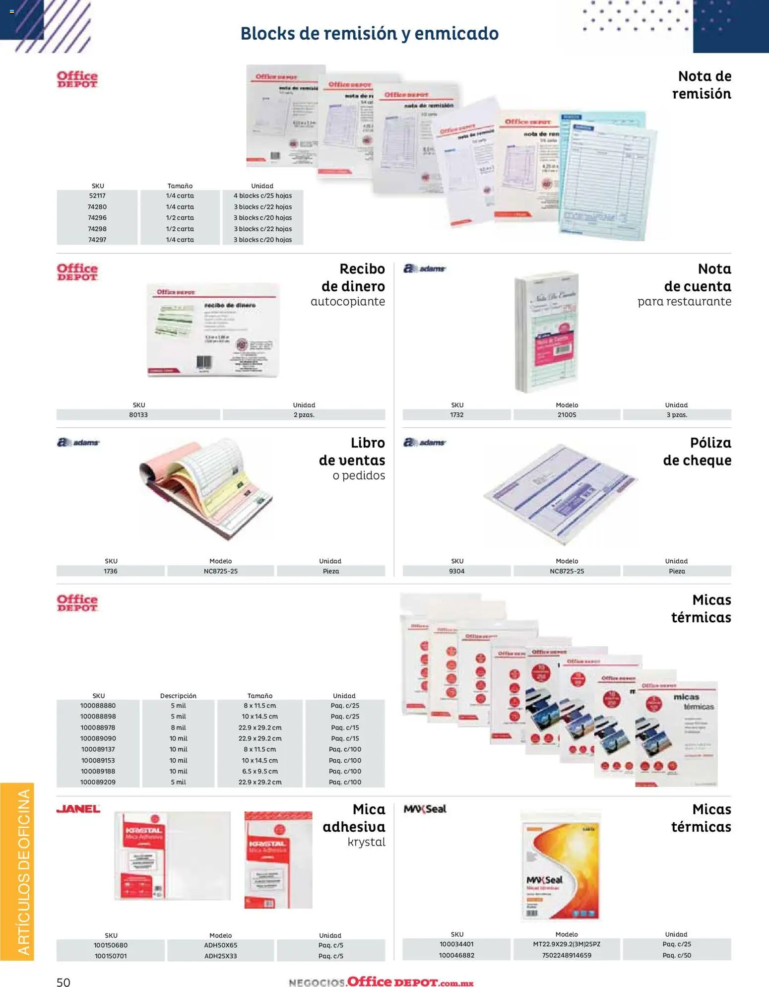 Nuevas ofertas de Office Depot válidas en toda la República Mexicana desde el 12/01/2026. ¡Encuentra las mejores ofertas en Office Depot catálogo 2026! | Página: 52