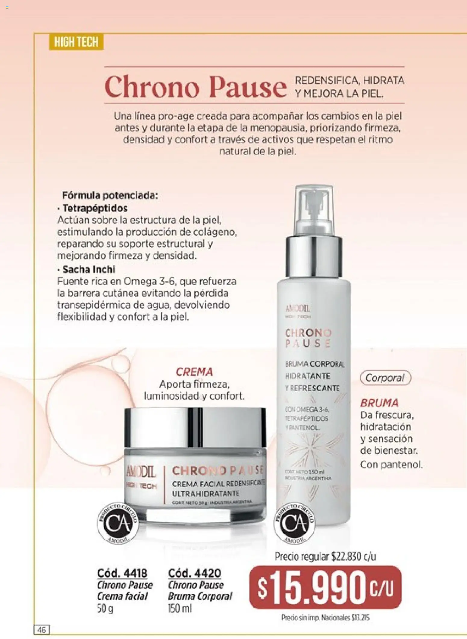 Catálogo Amodil Campaña 9 │ válido desde el 05.05.2026 | Página: 46 | Productos: Sobre, Fuente, Bruma, Crema