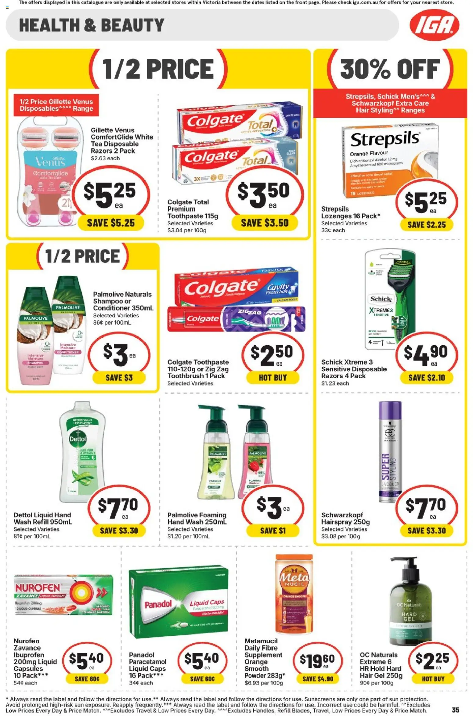 IGA catalogue - valid from 30/09/2026 | Page: 31 | Products: Conditioner, Tea, Toothbrush, Razors