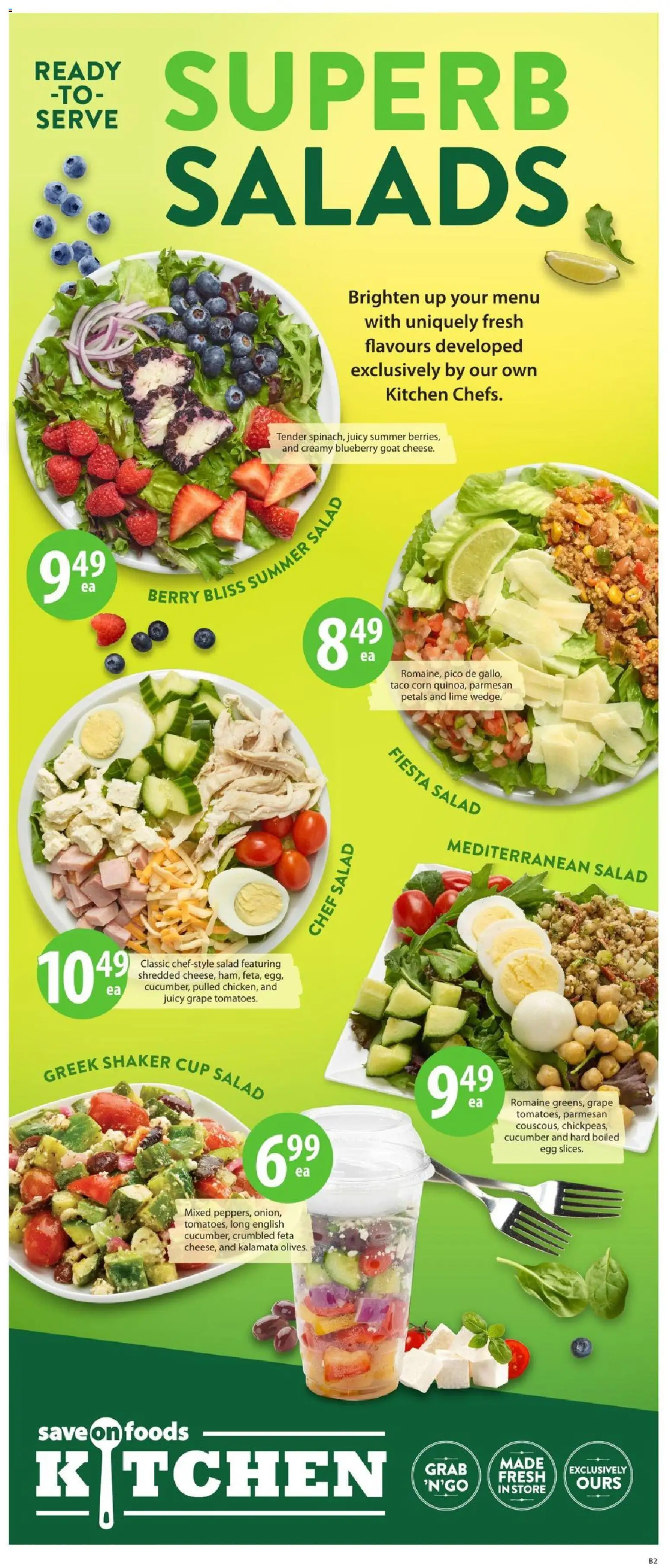 Save on foods flyer valid from Sep 3, 2026 | Page: 10 | Products: Lime, Salad, Corn, Cucumber