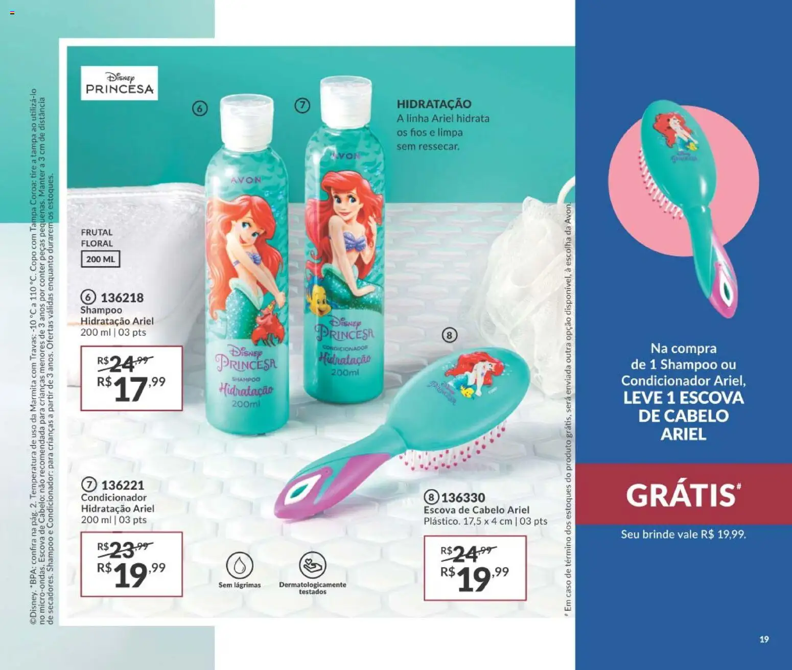 Avon Folheto - válido de 21/09/2026 | Página: 19 | Produtos: Shampoo, Ariel, Escova, Escova de cabelo