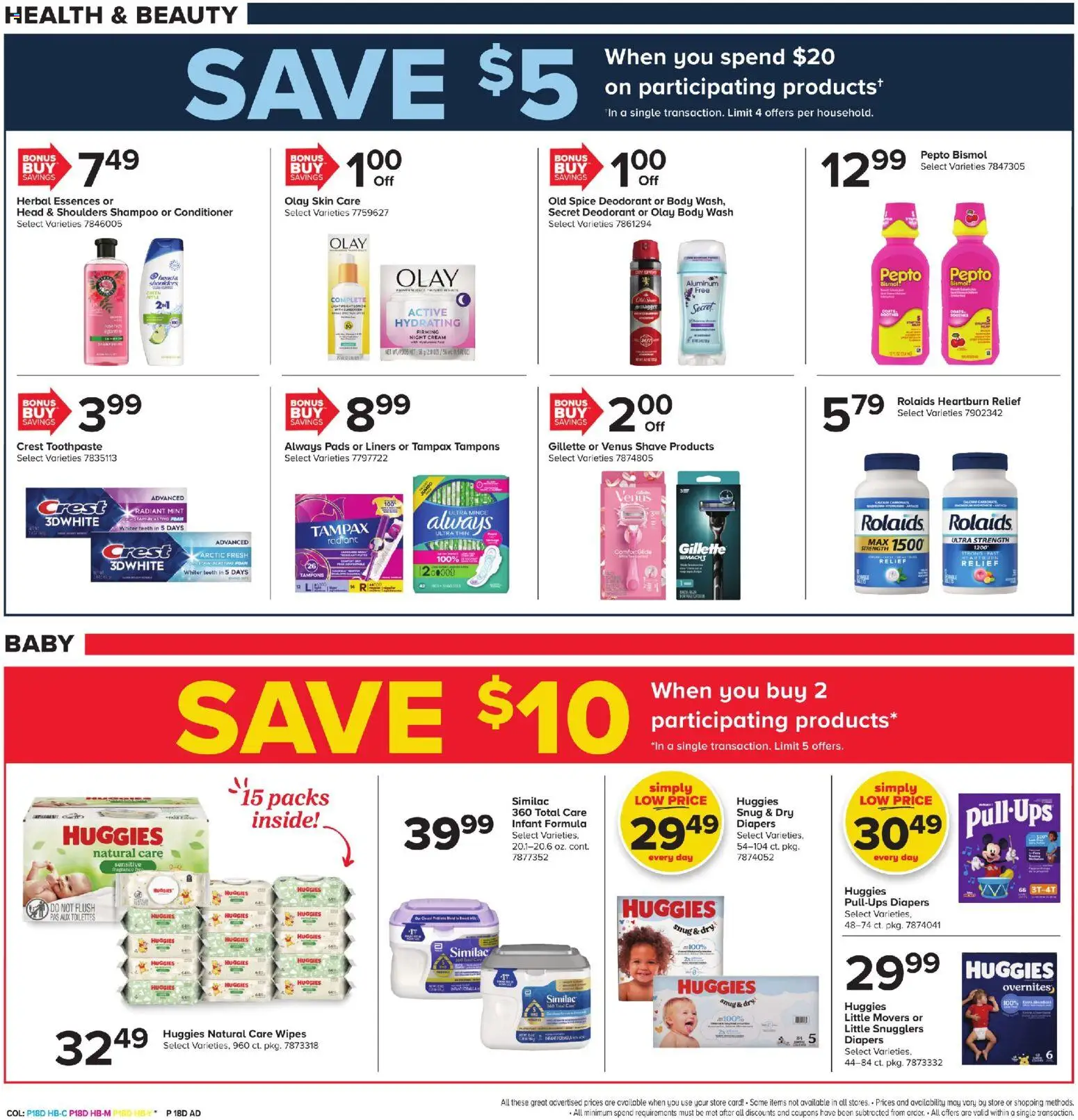Giant Weekly Ad - valid from 08/21/2026 | Page: 24 | Products: Diapers, Head & Shoulders, Tampons, Infant formula