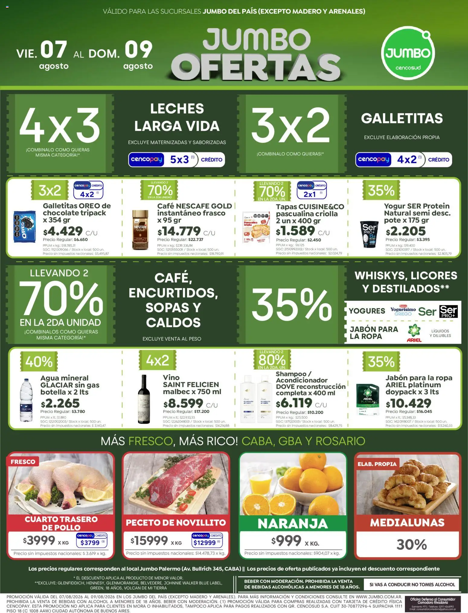 Jumbo - Ofertas Bs As │ válido desde el 07/08/2026 | Página: 1 | Productos: Rosario, Sopas, Frasco, Tierra