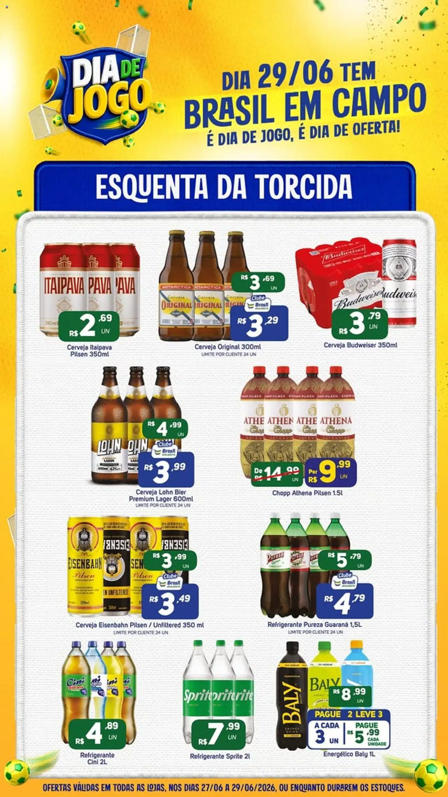 Brasil Atacadista Folheto - válido de 27/06/2026 | Página: 2 | Produtos: Guaraná, Eisenbahn, Cerveja, Refrigerante