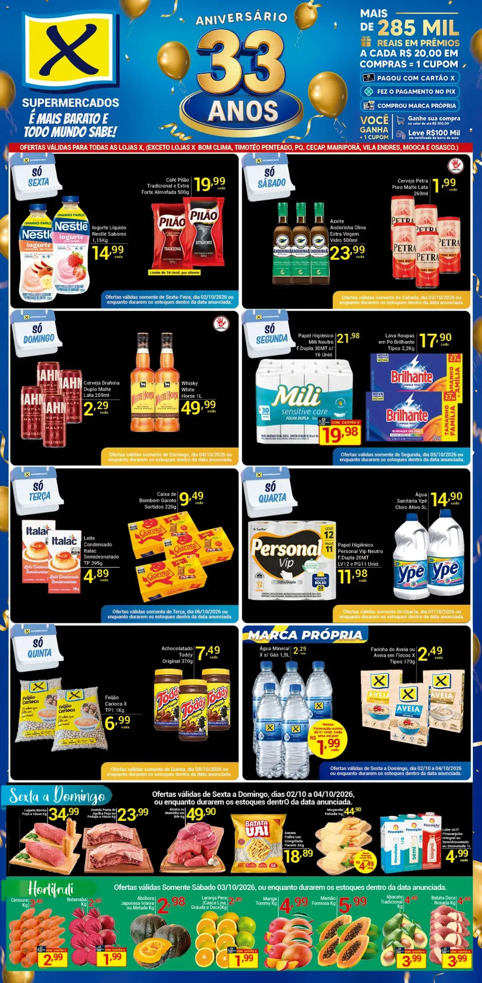 X Supermercados Folheto - válido de 02/10/2026 | Página: 1