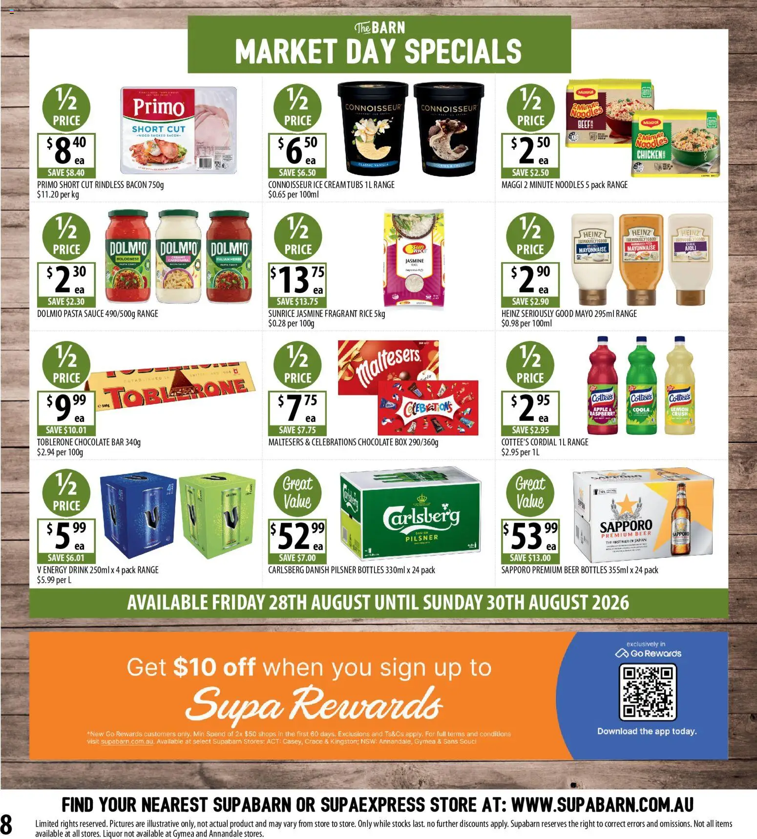 Supabarn catalogue - valid from 26/08/2026 | Page: 8 | Products: Energy drink, Chocolate, Rice, Pasta