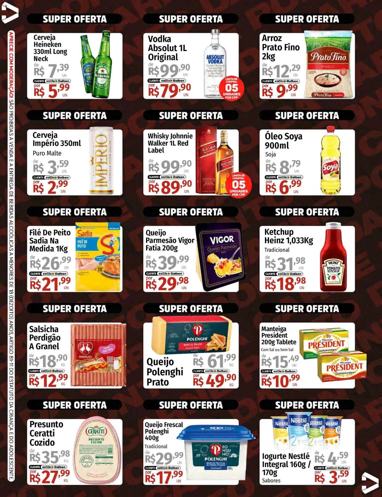 Supermercado Dalben Folheto - válido de 10.06.2026 | Página: 2 | Produtos: Manteiga, Presunto, Queijo parmesão, Soja
