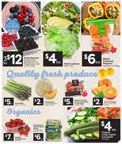 Preview of Quality Foods weekly flyer / circulaire from shop Quality Foods valid from Jul 2, 2026 | Page: 3 | Products: Strawberries, Bag, Oranges, Tomatoes