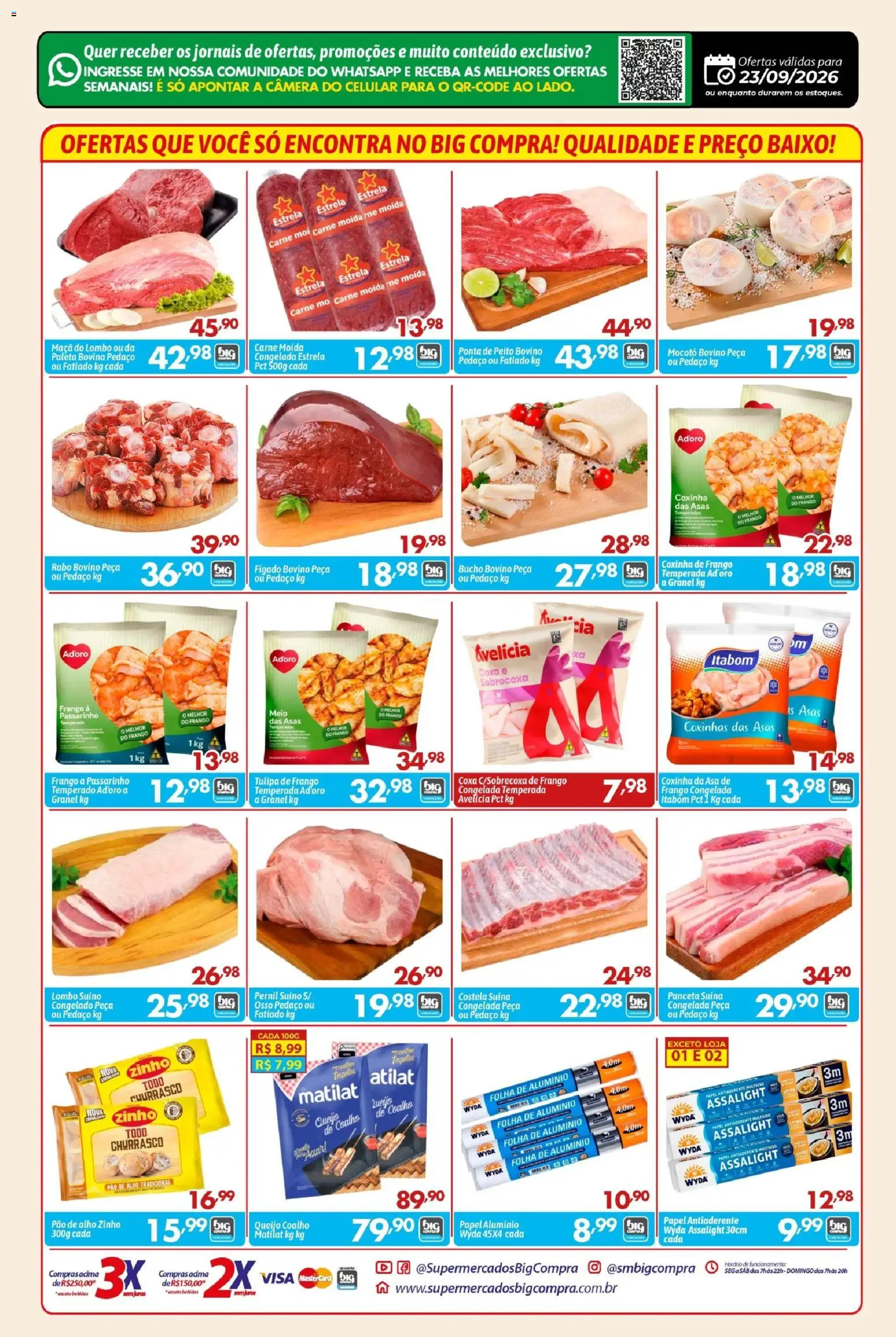 Big Compra Folheto - válido de 23/09/2026 | Página: 2 | Produtos: Celular, Pernil, Frango, Câmera