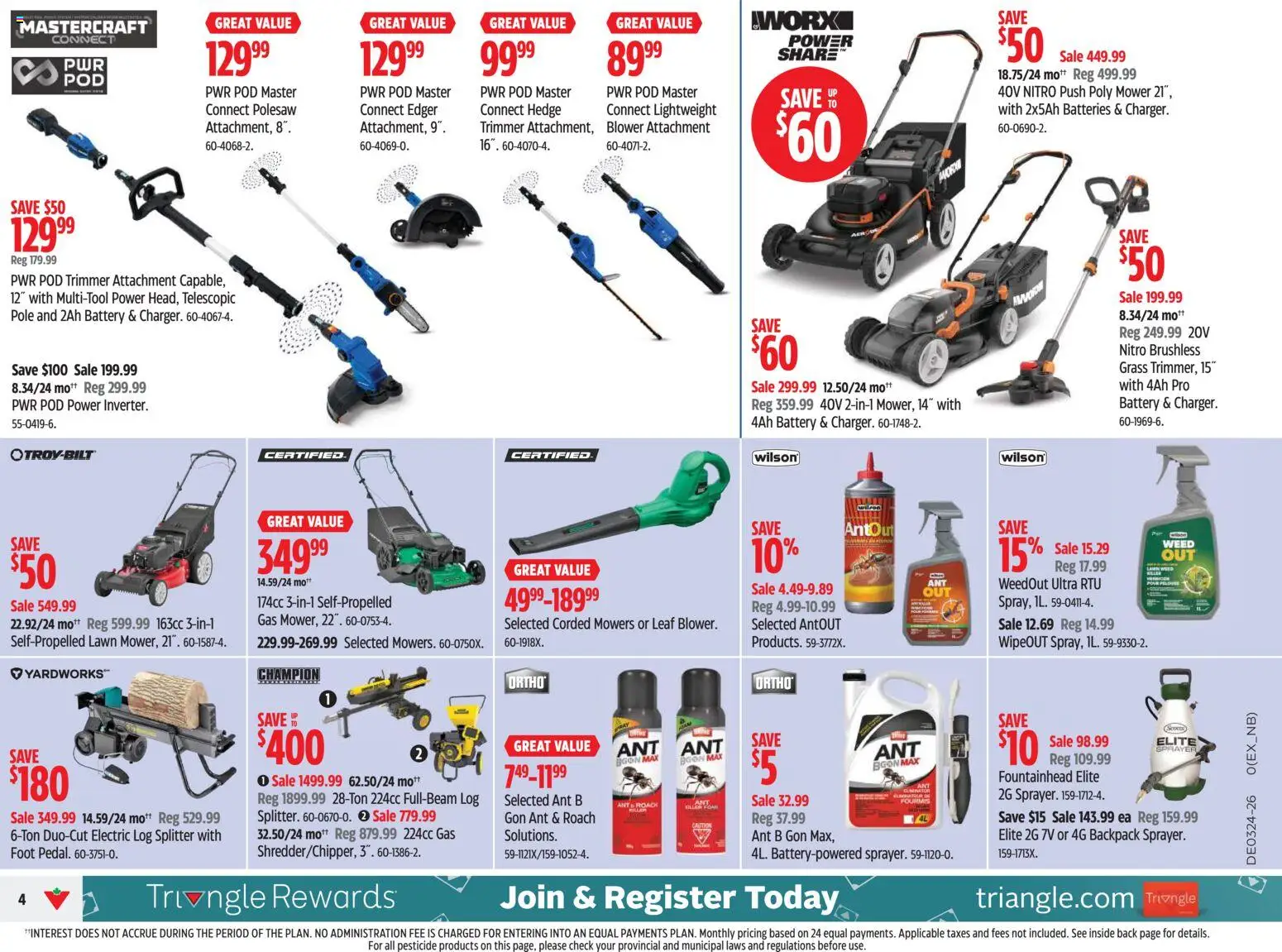 Canadian Tire flyer valid from 11.06.2026 | Page: 4 | Products: Backpack, Mower, Battery