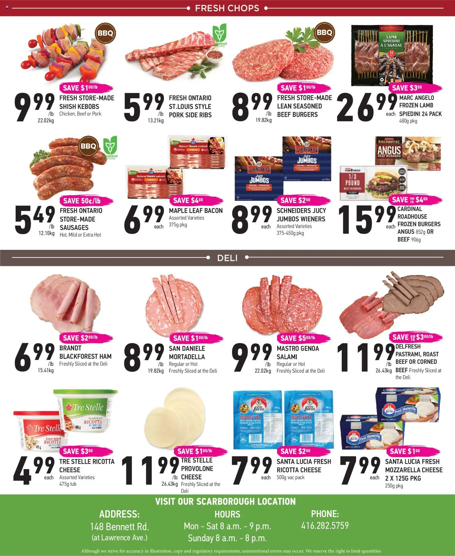 Coppas Fresh Market flyer valid from Jun 25, 2026 | Page: 4 | Products: Phone, Cheese, Ham, Pork