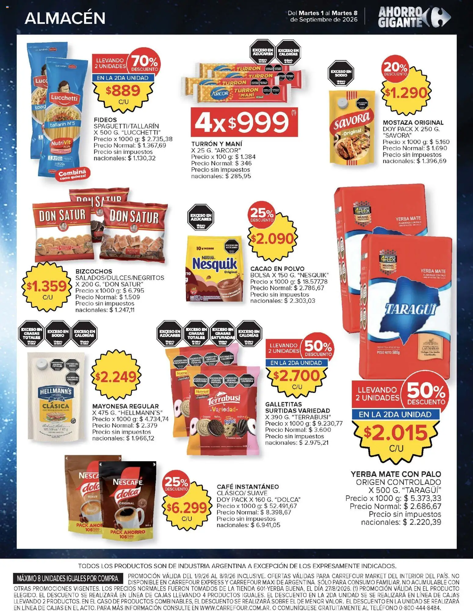 Carrefour Market - Catalógo │ válido desde el 01/09/2026 | Página: 4 | Productos: Mate, Café instantáneo, Yerba, Vasos