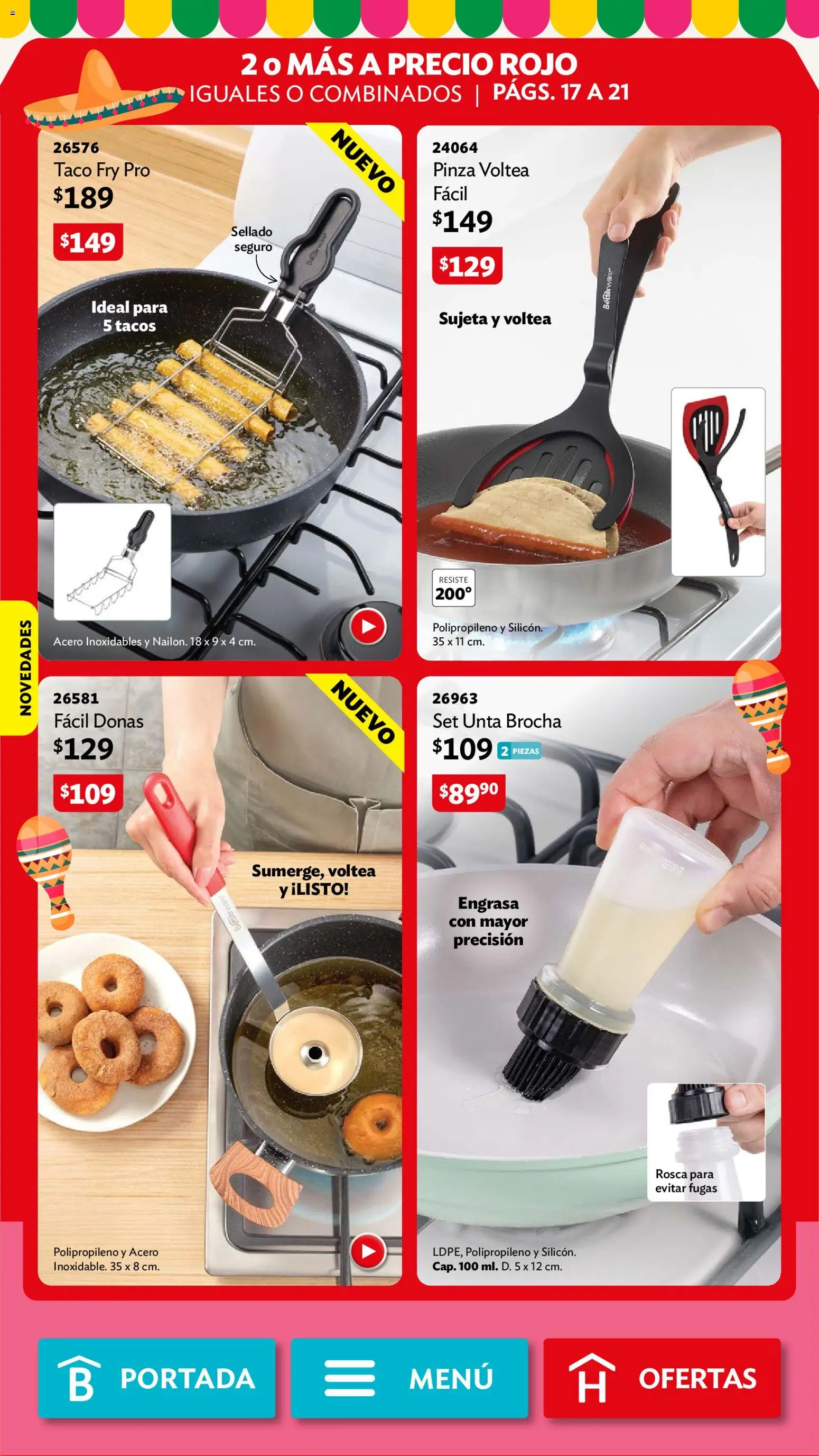 Nuevas ofertas de Betterware válidas en toda la República Mexicana desde el 31/08/2026. ¡Encuentra las mejores ofertas en Betterware campaña 9 2026! | Página: 20 | Productos: Taco, Pinza
