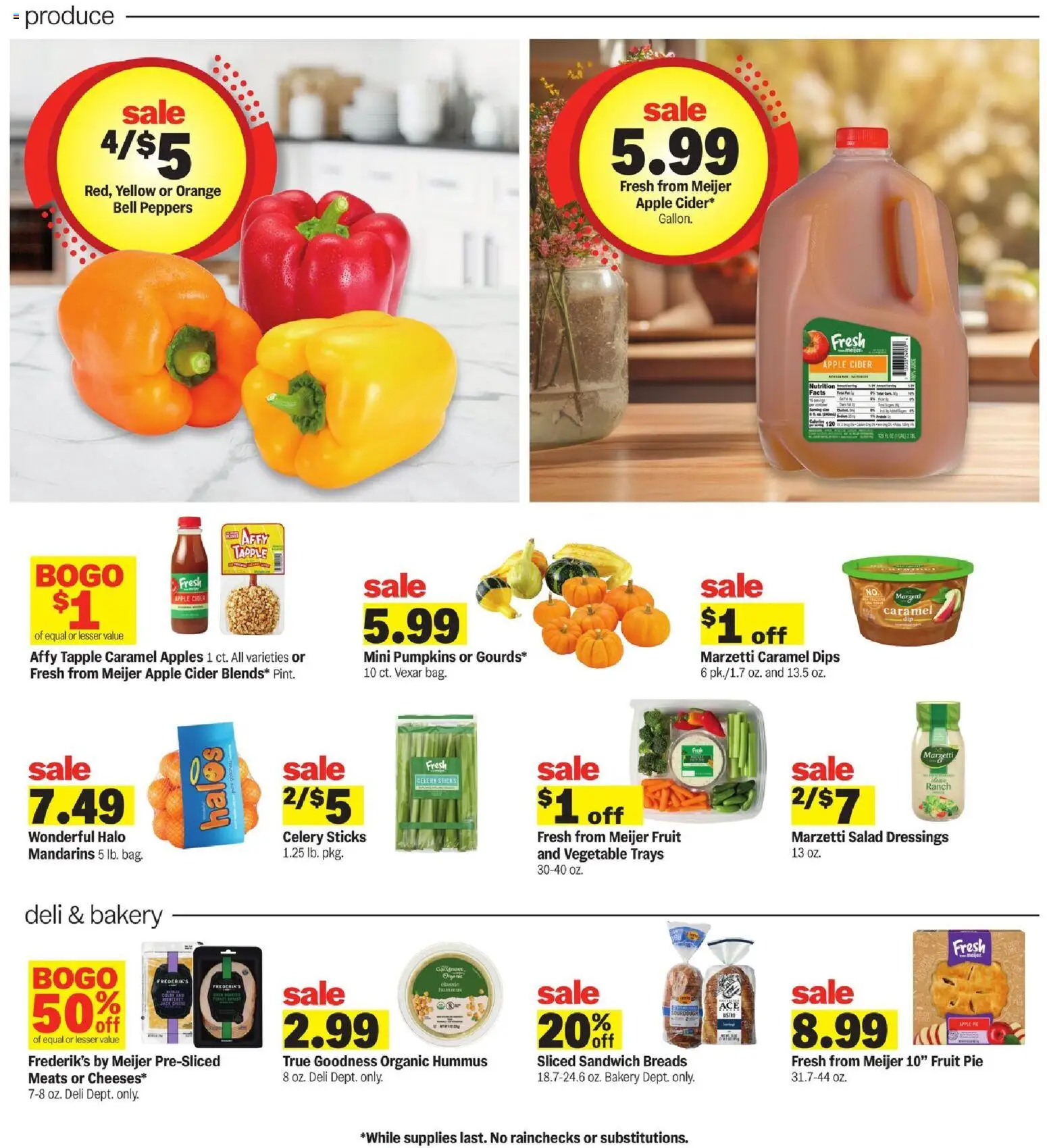 Meijer Weekly Ad - MI - valid from 09/23/2026 | Page: 13 | Products: Bakery, Mandarins, Peppers, Celery