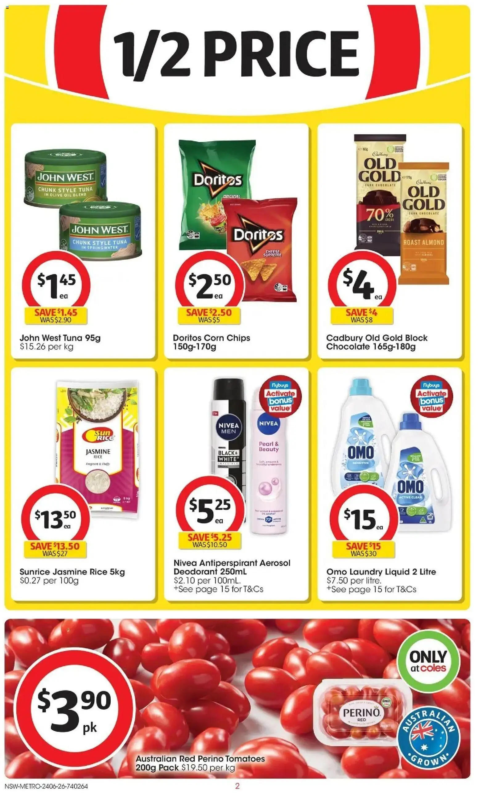 Coles catalogue - valid from 23/06/2026 | Page: 2 | Products: Oil, Chocolate, Rice, Chips