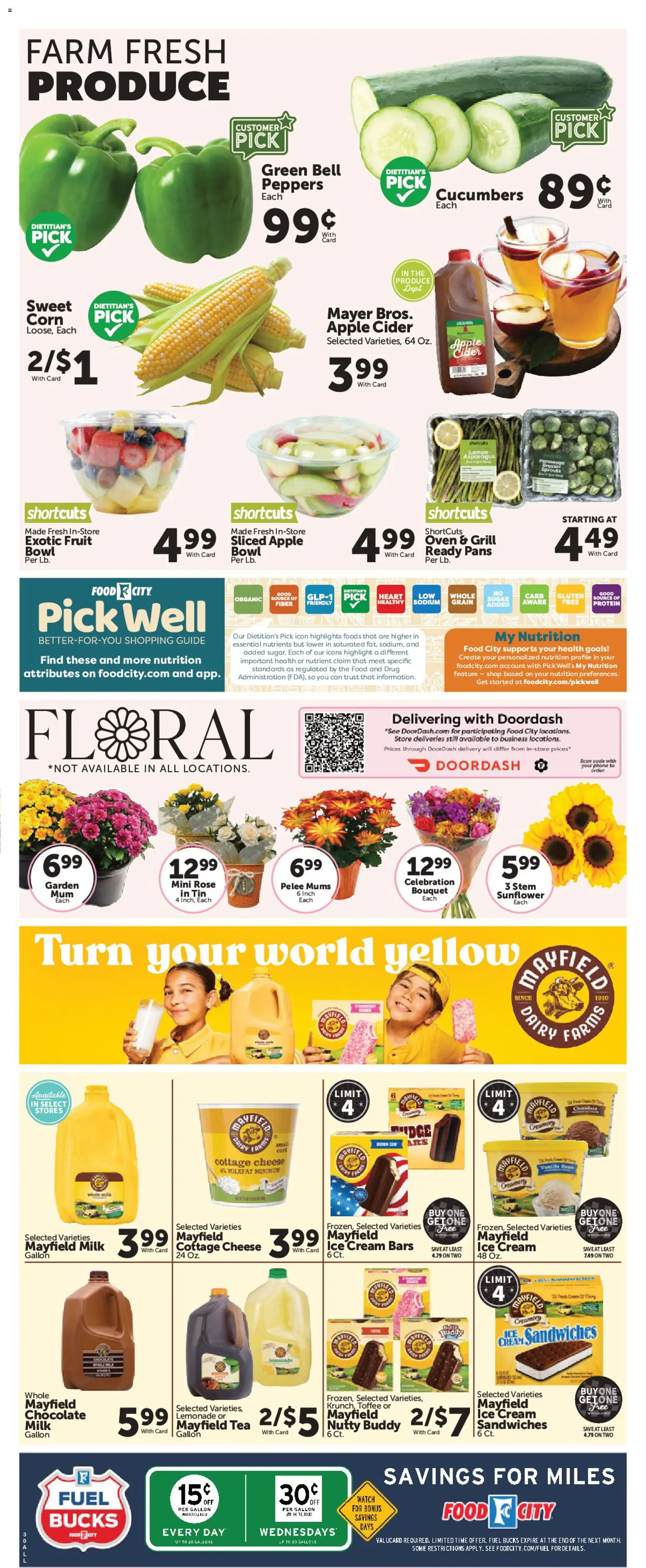Food City Weekly Ad - valid from 09/16/2026 | Page: 5 | Products: Milk, Fruit, Ice, Phone