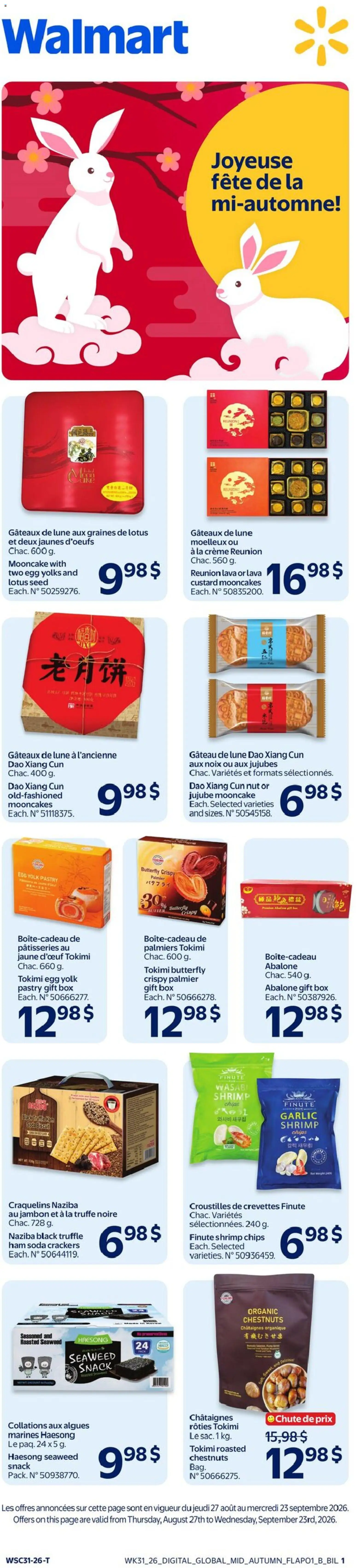 Walmart flyer valid from Aug 27, 2026 | Page: 1
