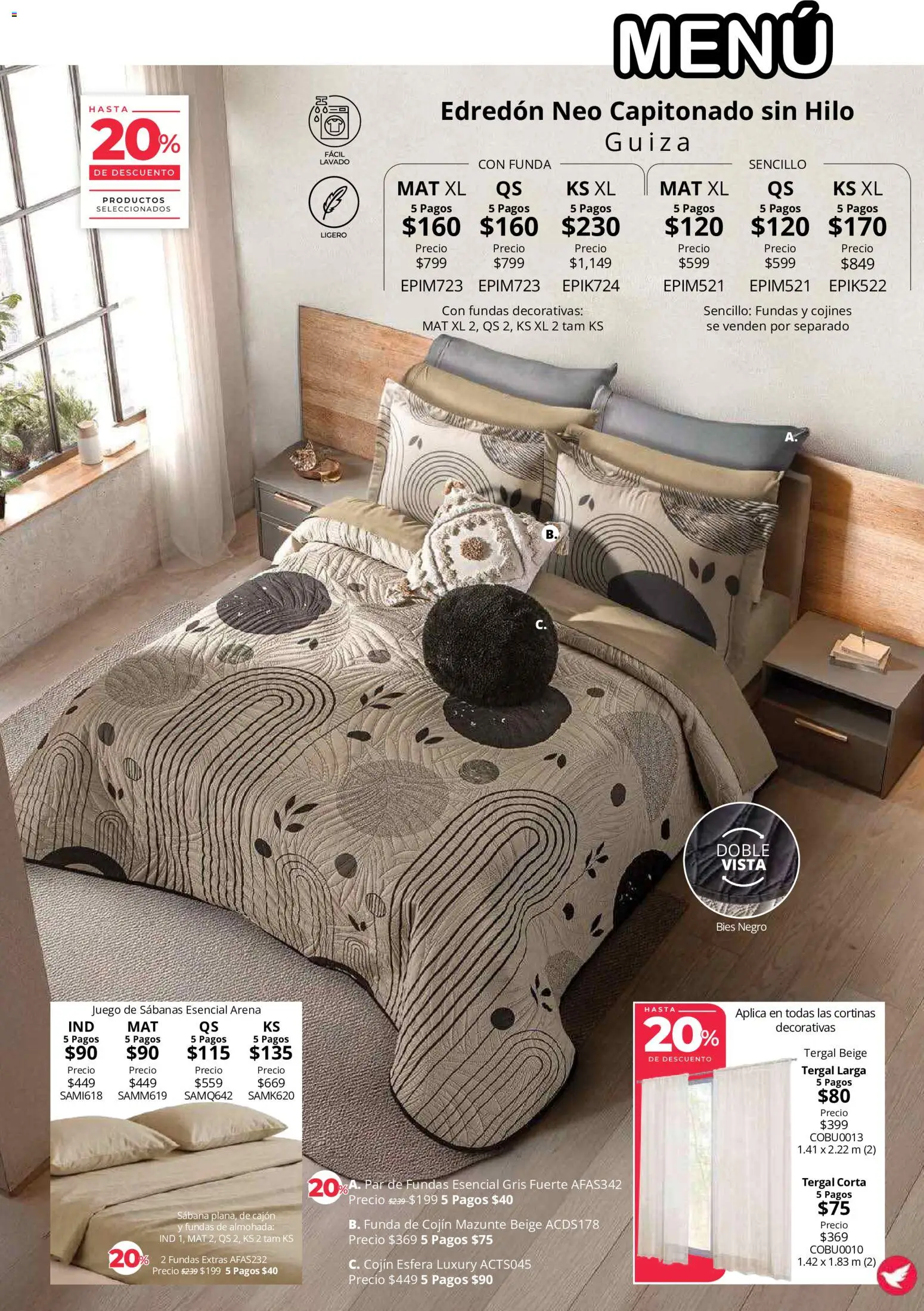 Nuevas ofertas de Colchas Concord válidas en toda la República Mexicana desde el 01/08/2026. ¡Encuentra las mejores ofertas en Colchas Concord catálogo! | Página: 50 | Productos: Funda, Almohada, Sabanas, Cortinas