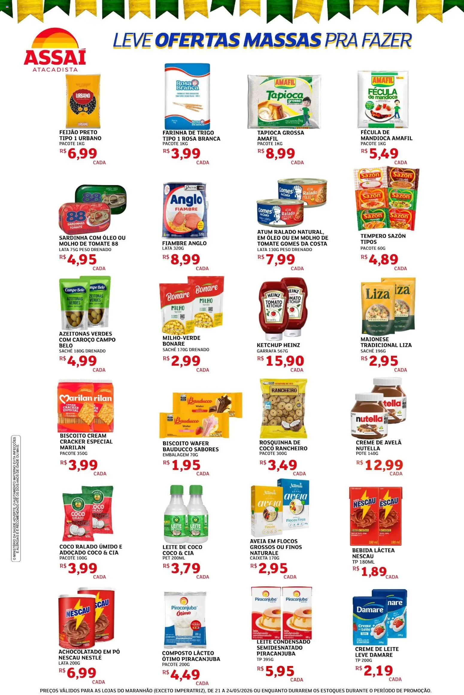 Assaí Atacadista Folheto - válido de 21.05.2026 | Página: 2 | Produtos: Ferro, Achocolatado, Gomes da costa, Bebida
