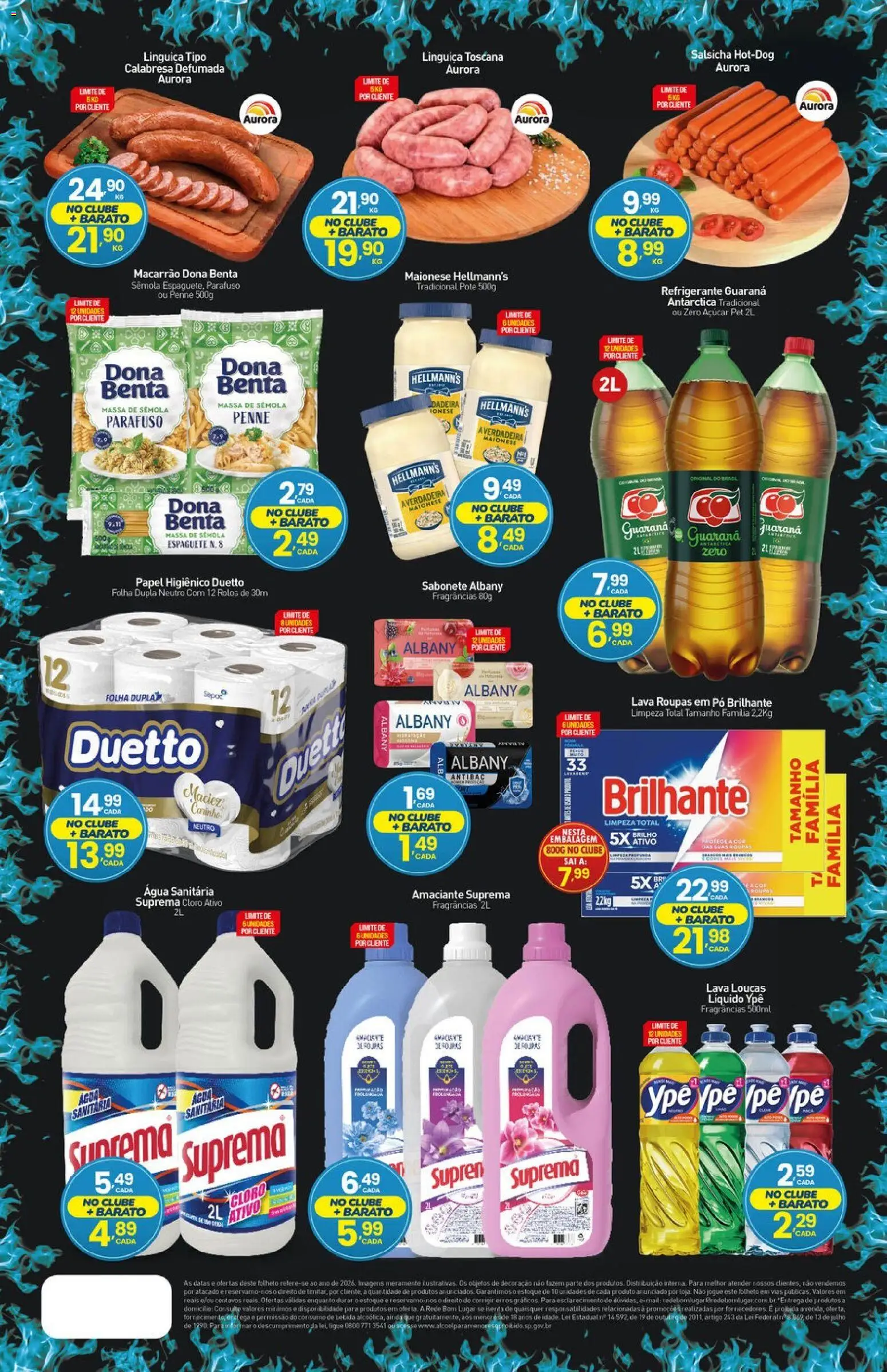 Rede Bom Lugar Folheto - válido de 20/07/2026 | Página: 2 | Produtos: Espaguete, Macarrão, Açúcar, Amaciante