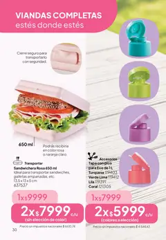 Vista previa Tupperware Folleto válido desde el 02.06.2026 | Página: 31 | Productos: Pico, Sandwichera, Lima