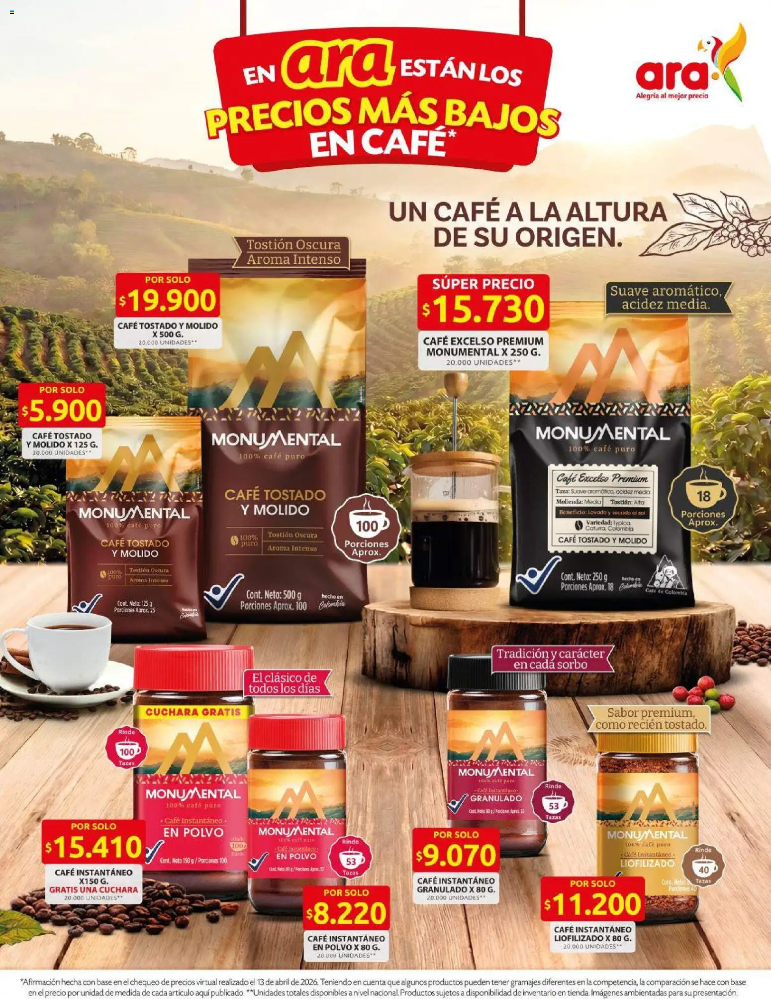 Ara revista - valida desde el 02.04.2026 | Página: 6 | Productos: Taza, Polvo, Cuchara, Café