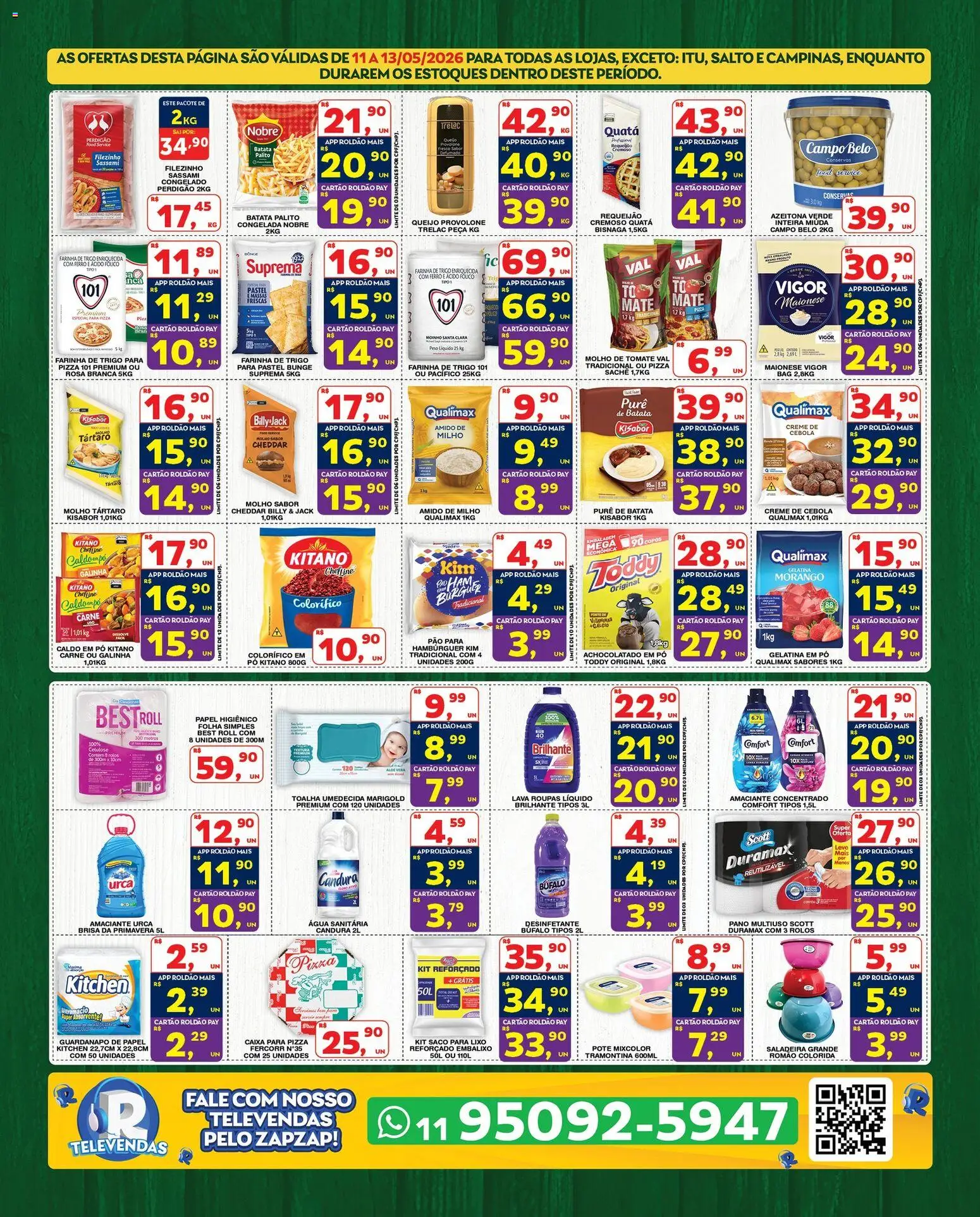 Roldão Folheto - válido de 11.05.2026 | Página: 4 | Produtos: Cebola, Queijo, Amaciante urca, Desinfetante