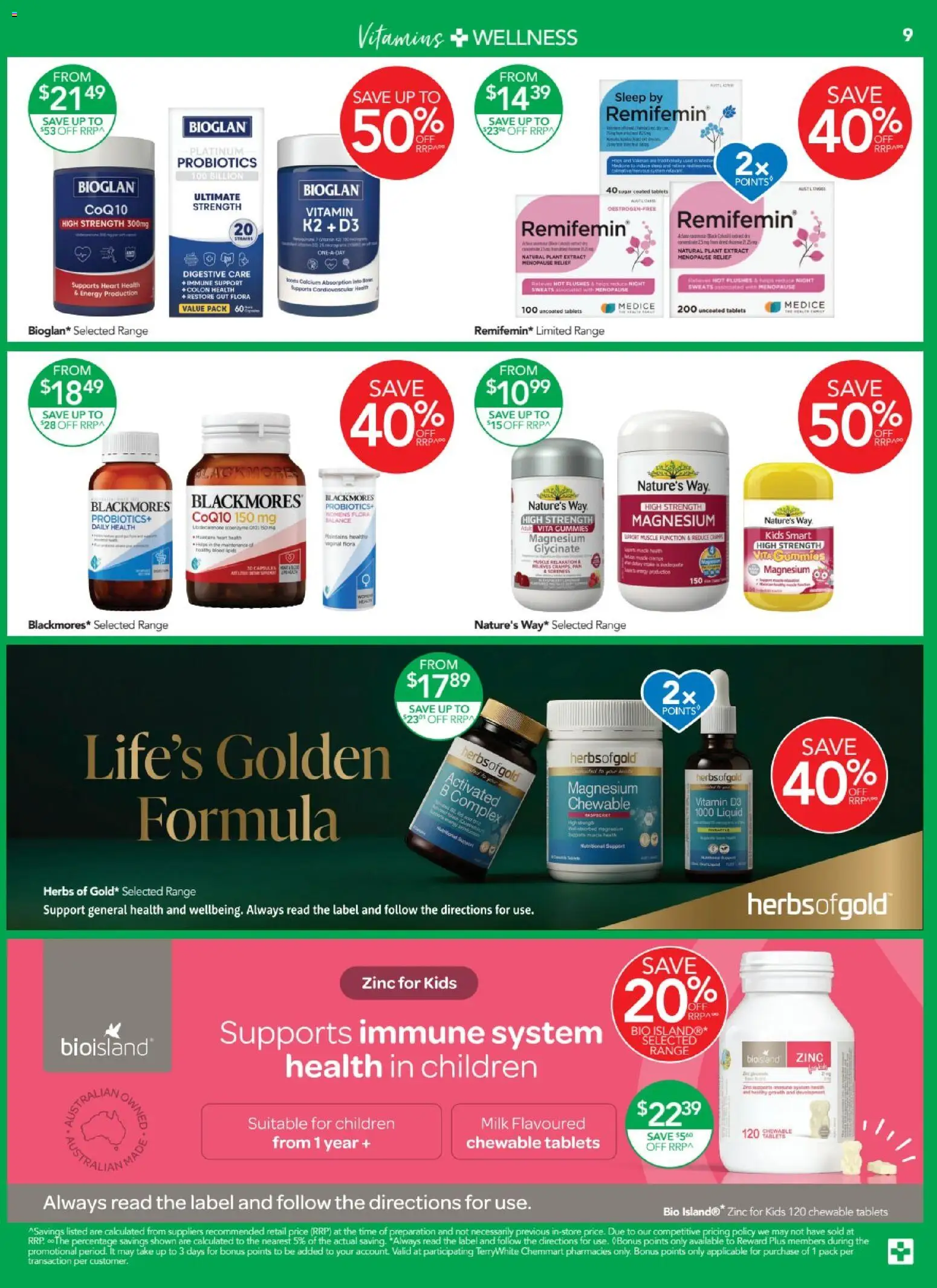 Terry White catalogue - valid from 10/09/2026 | Page: 9 | Products: Herbs, Probiotics, Hat, Tablets
