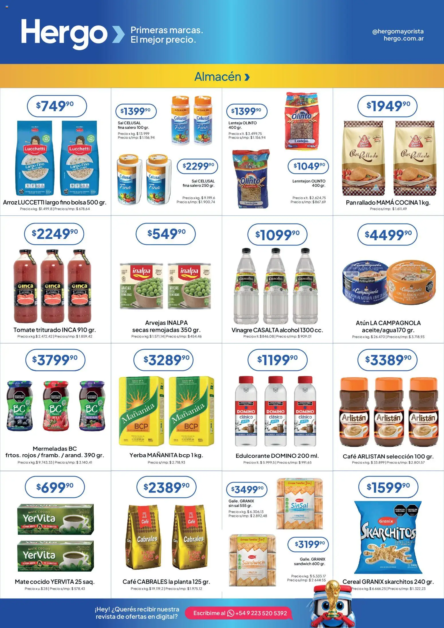 Hergo catálogo │ válido desde el 24/06/2026 | Página: 2 | Productos: Lentejas, Edulcorante, Sal, Arroz