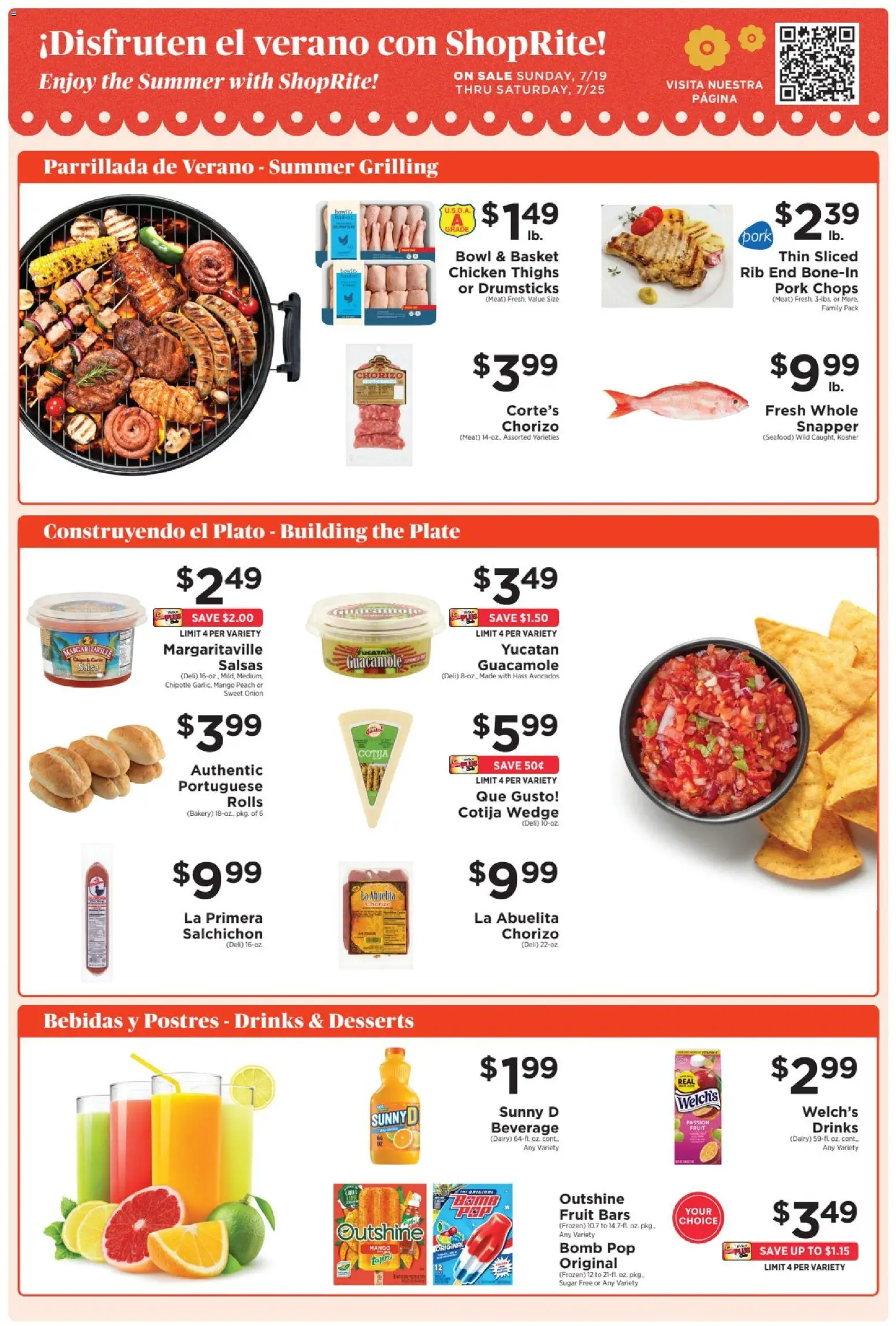 ShopRite Weekly Ad - valid from 07/19/2026 | Page: 10 | Products: Basket, Guacamole, Chicken, Onion